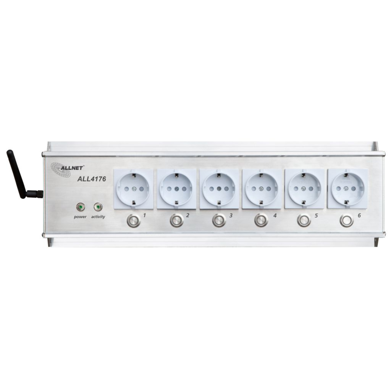 ALLNET MSR IO Central Switchable Socket Strip 6-fold Incl. Measuring Device