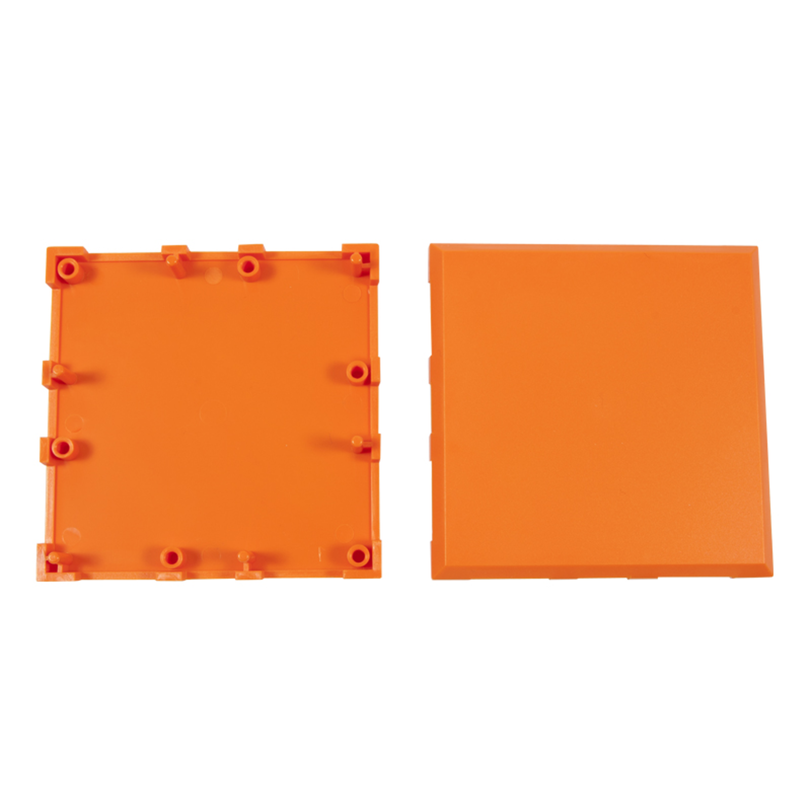 ALLNET BrickRknowledge Plastic Tray 2x2 orange Top And Bottom Pack of 10