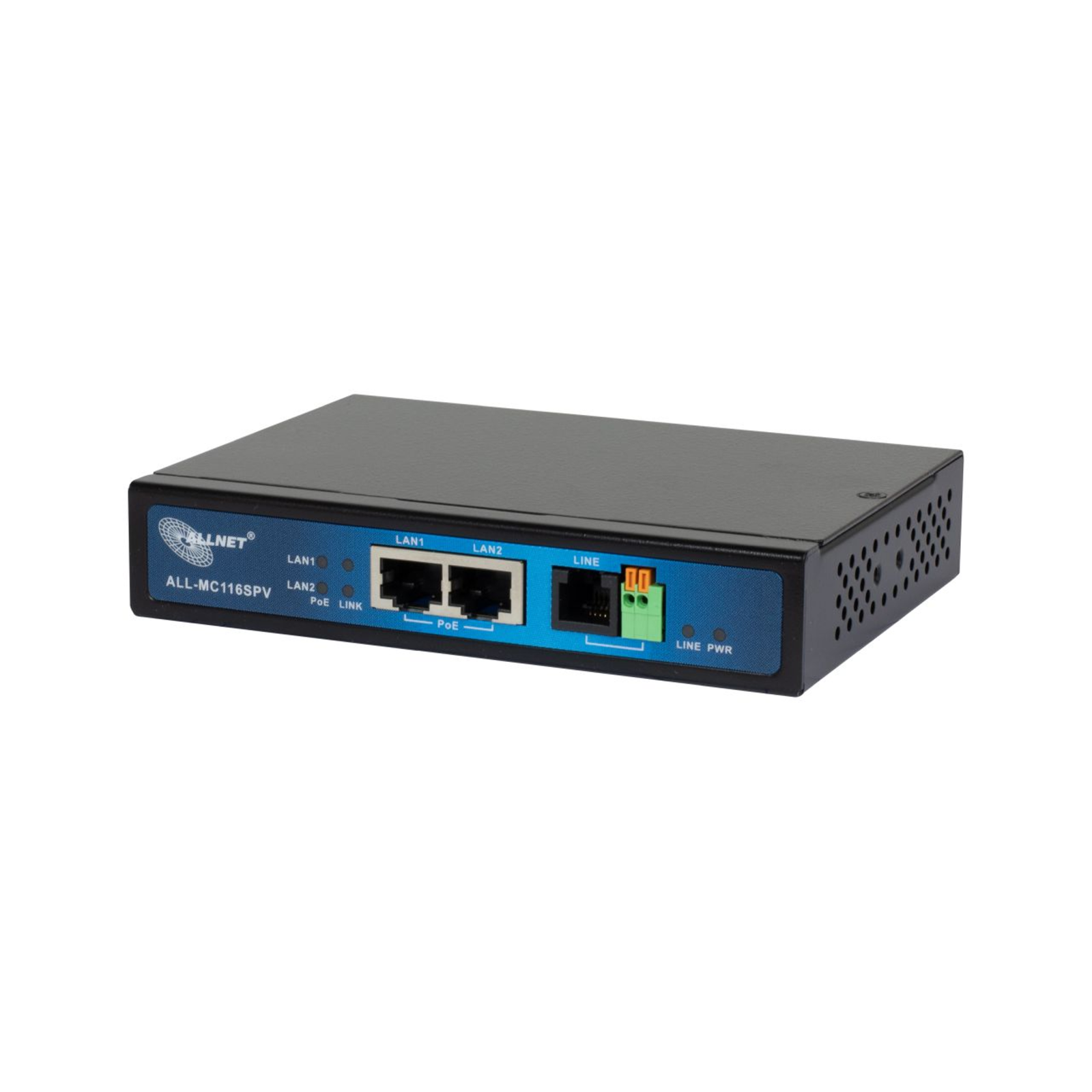 ALLNET Point-to-point Modem VDSL2 Vectoring Via 2-wire with PoE Unmanaged ALL-MC116SPV-VDSL2