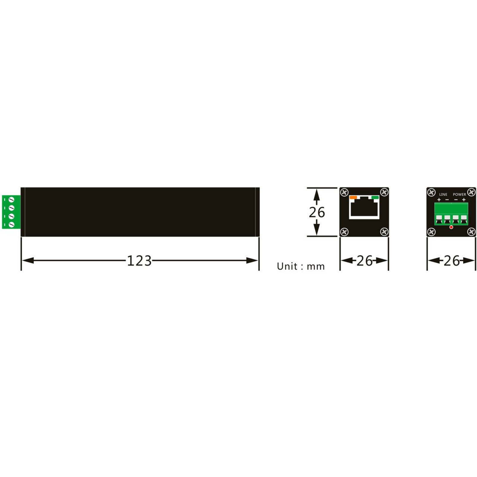 ALLNET Media Converter Network Amp PoE over 2 Wire Set AF ALL-MC302P2WIRE-Set