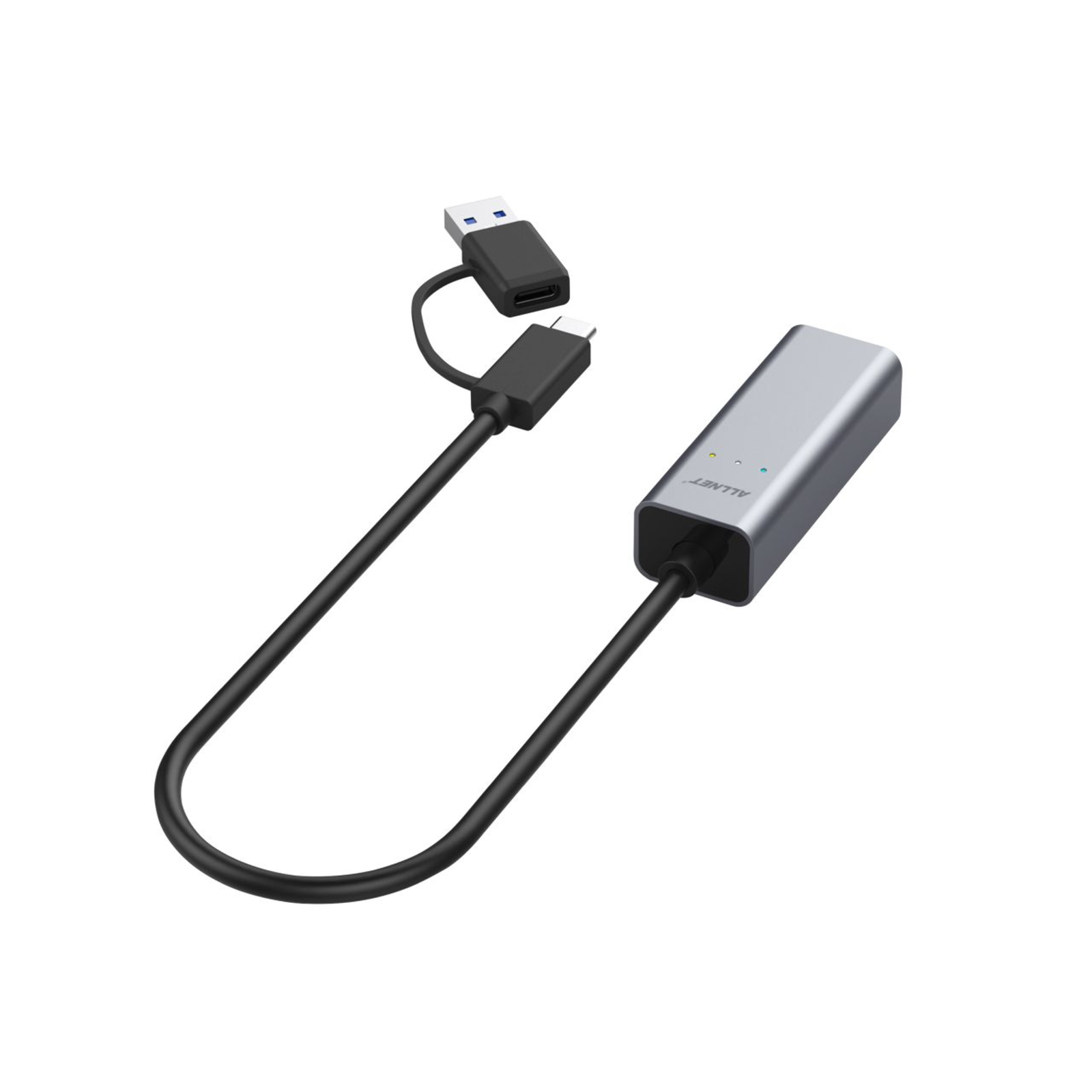 ALLNET USB 3.0 Type-CundA Ethernet Adapter 2.5 Multi-Gigabit LAN ALL-NC-2.5G-USBC-A Network Car