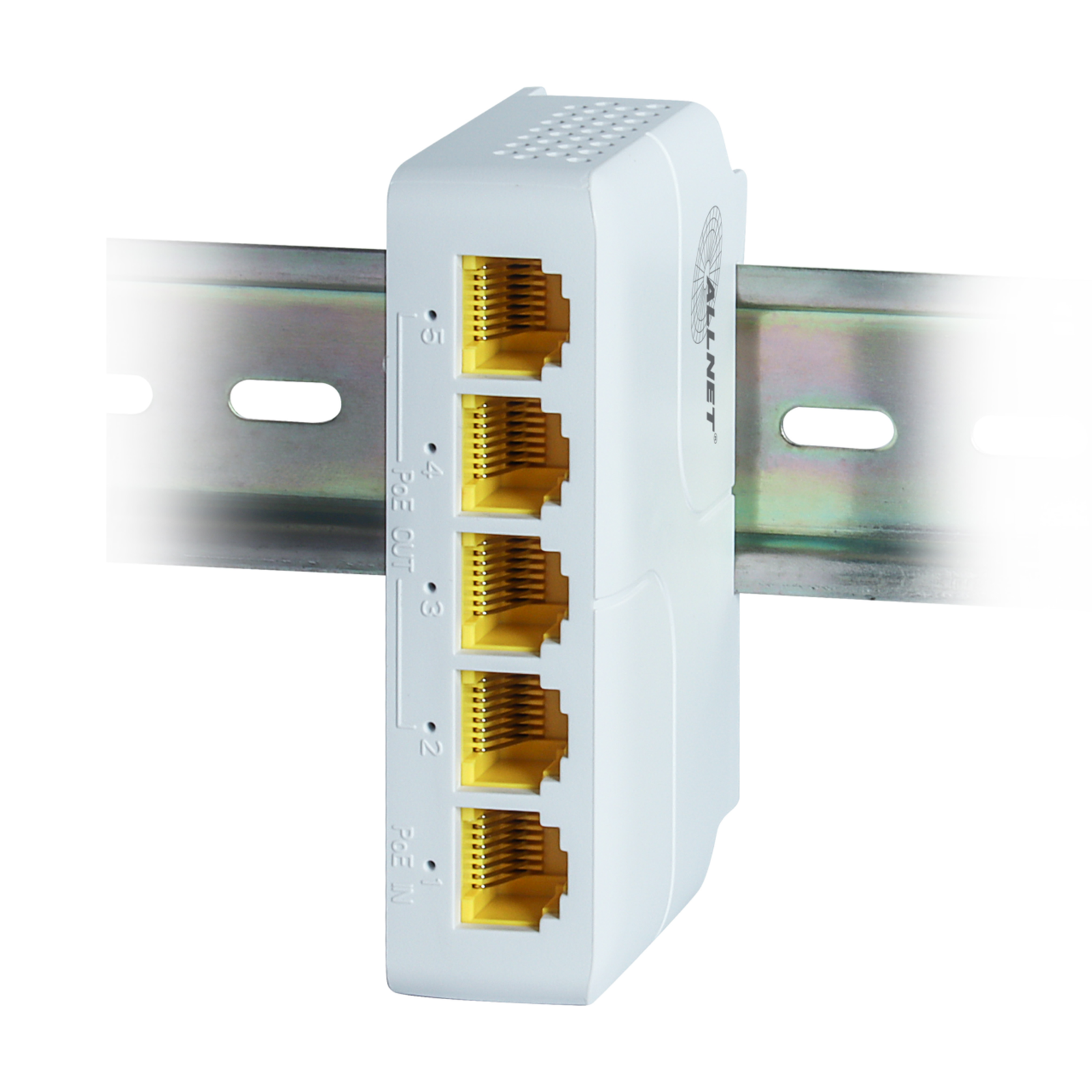 ALLNET Switch Unmanaged 5 Port 5x GbE PoE Budget 85W 1x Bt Out 3x Af-at Out Switch Copper Wire