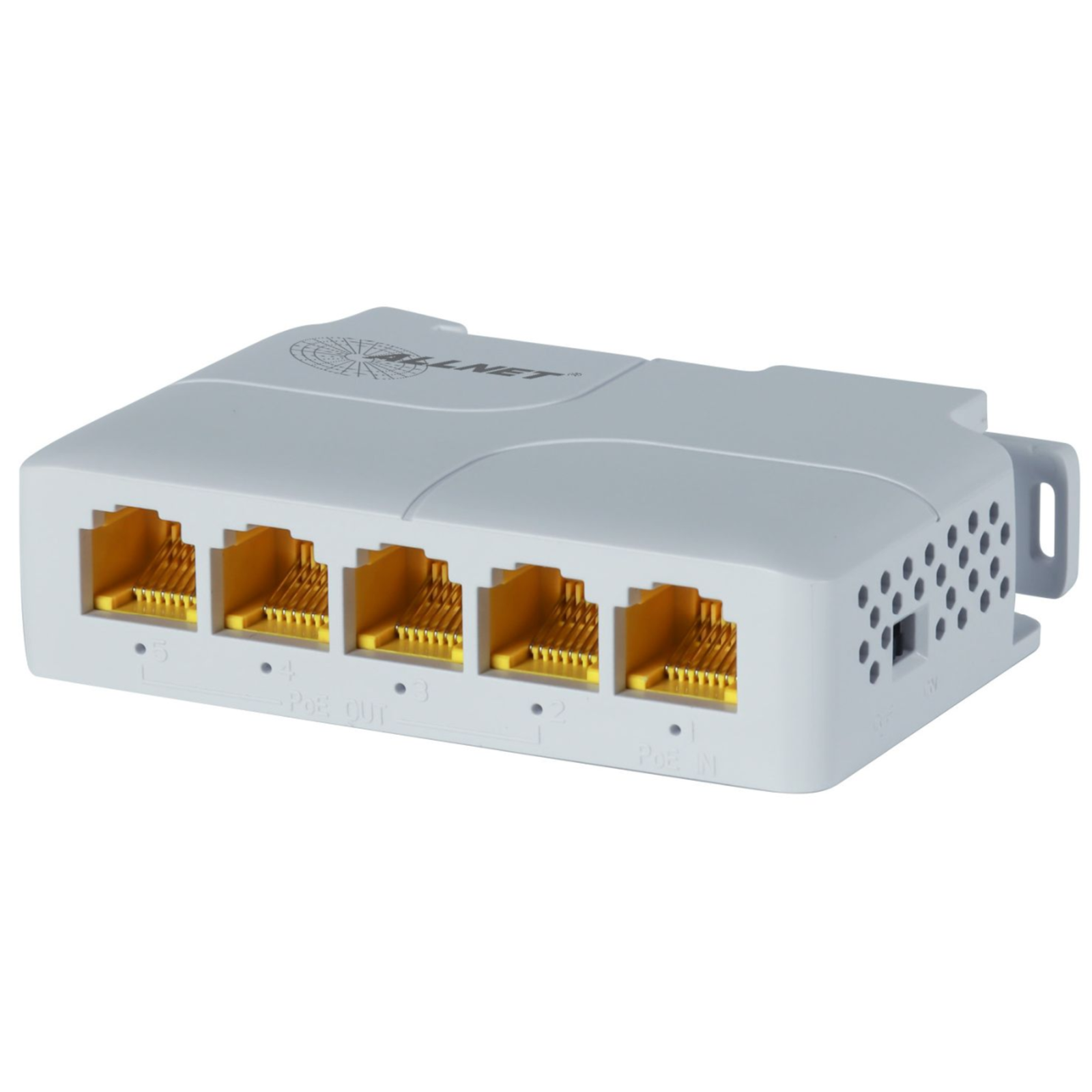 ALLNET Switch Unmanaged 5 Port 5x GbE PoE Budget 85W 1x Bt Out 3x Af-at Out Switch Copper Wire