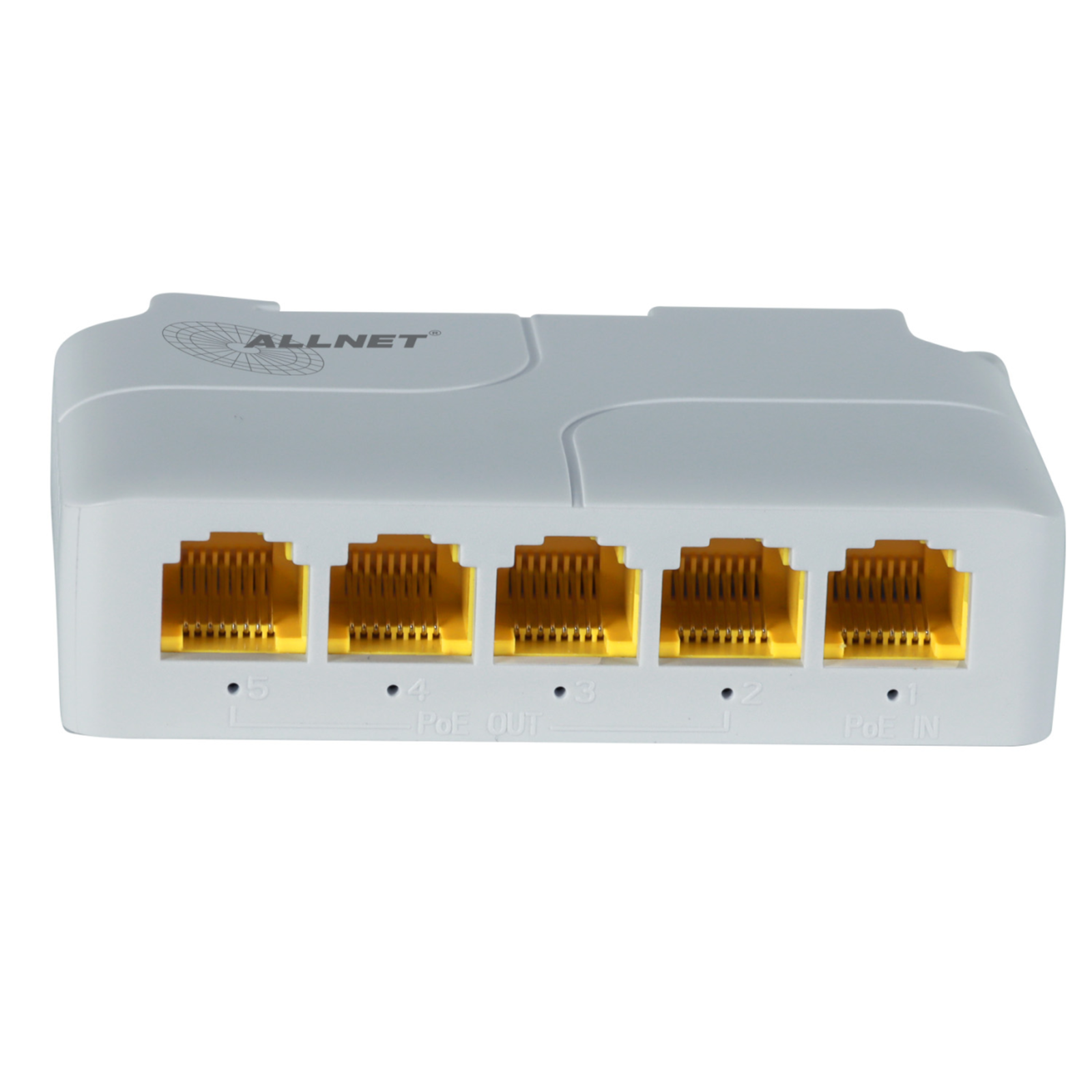 ALLNET Switch Unmanaged 5 Port 5x GbE PoE Budget 85W 1x Bt Out 3x Af-at Out Switch Copper Wire