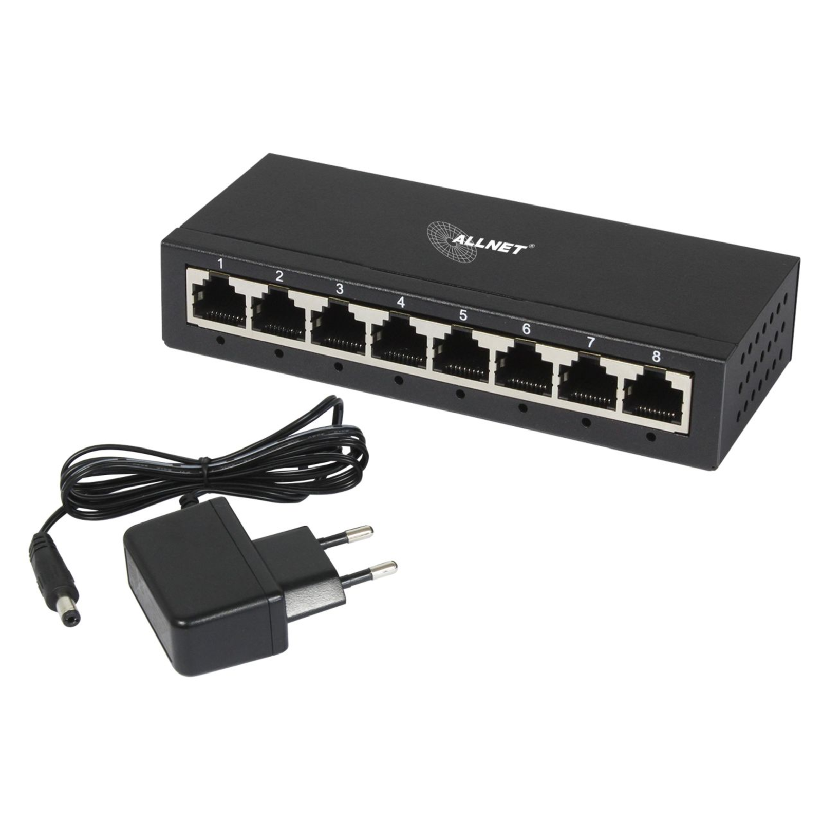 ALLNET Switch 8 Port 10/100/1000TX Unmanaged Layer2 Fanless