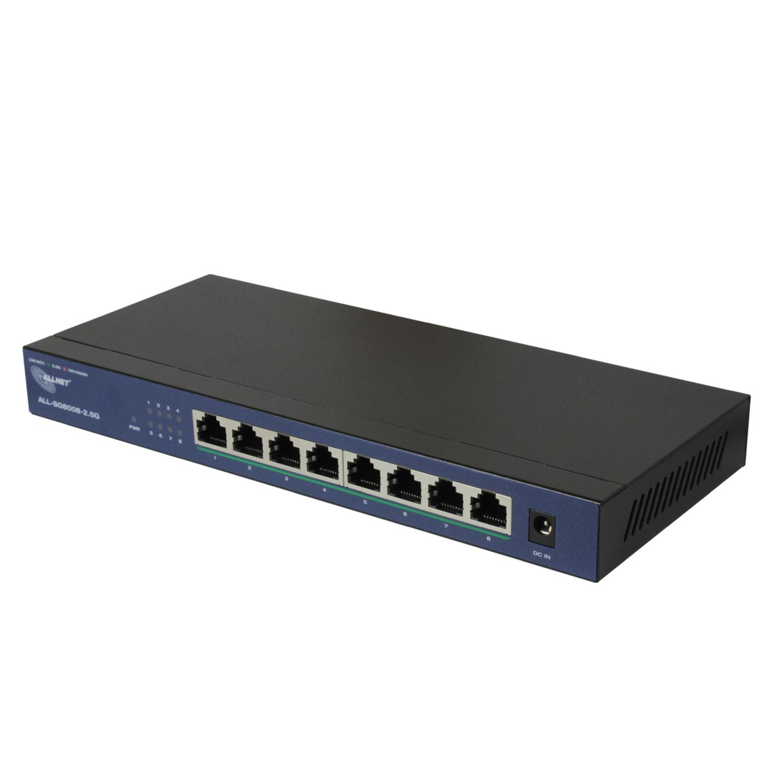 ALLNET Switch Unmanaged Layer2 8 Port 8x 2.5GbE Fanless ALL-SG8008-2 Switch 1 Gbps