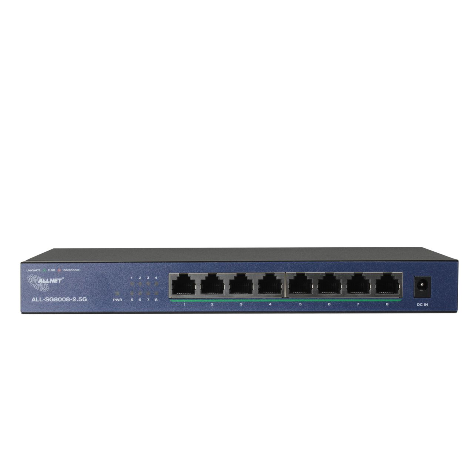 ALLNET Switch Unmanaged Layer2 8 Port 8x 2.5GbE Fanless ALL-SG8008-2 Switch 1 Gbps
