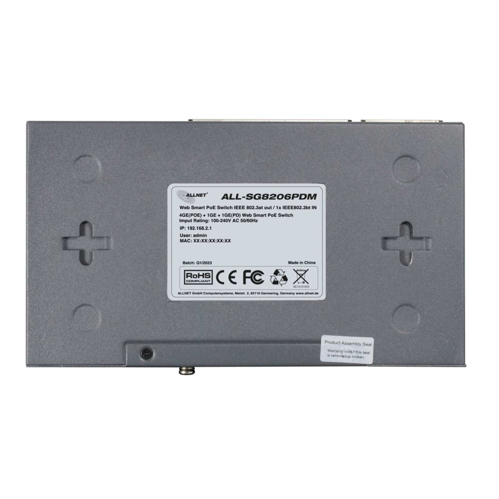ALLNET Switch Smart Managed 6 Port Gigabit 95W 4x PoE 1x Gi 6