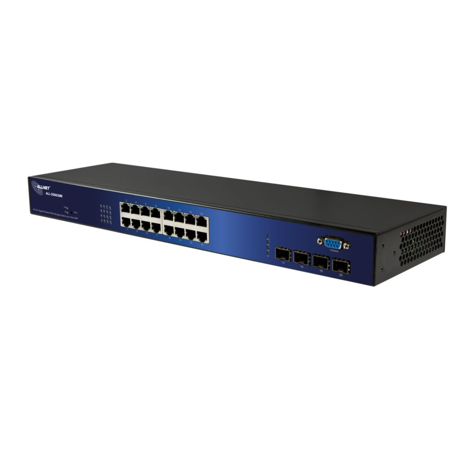 ALLNET ALL-SG8420M Managed L2 Gigabit Ethernet 10-100-1000 Full Duplex Rack Mount 19U