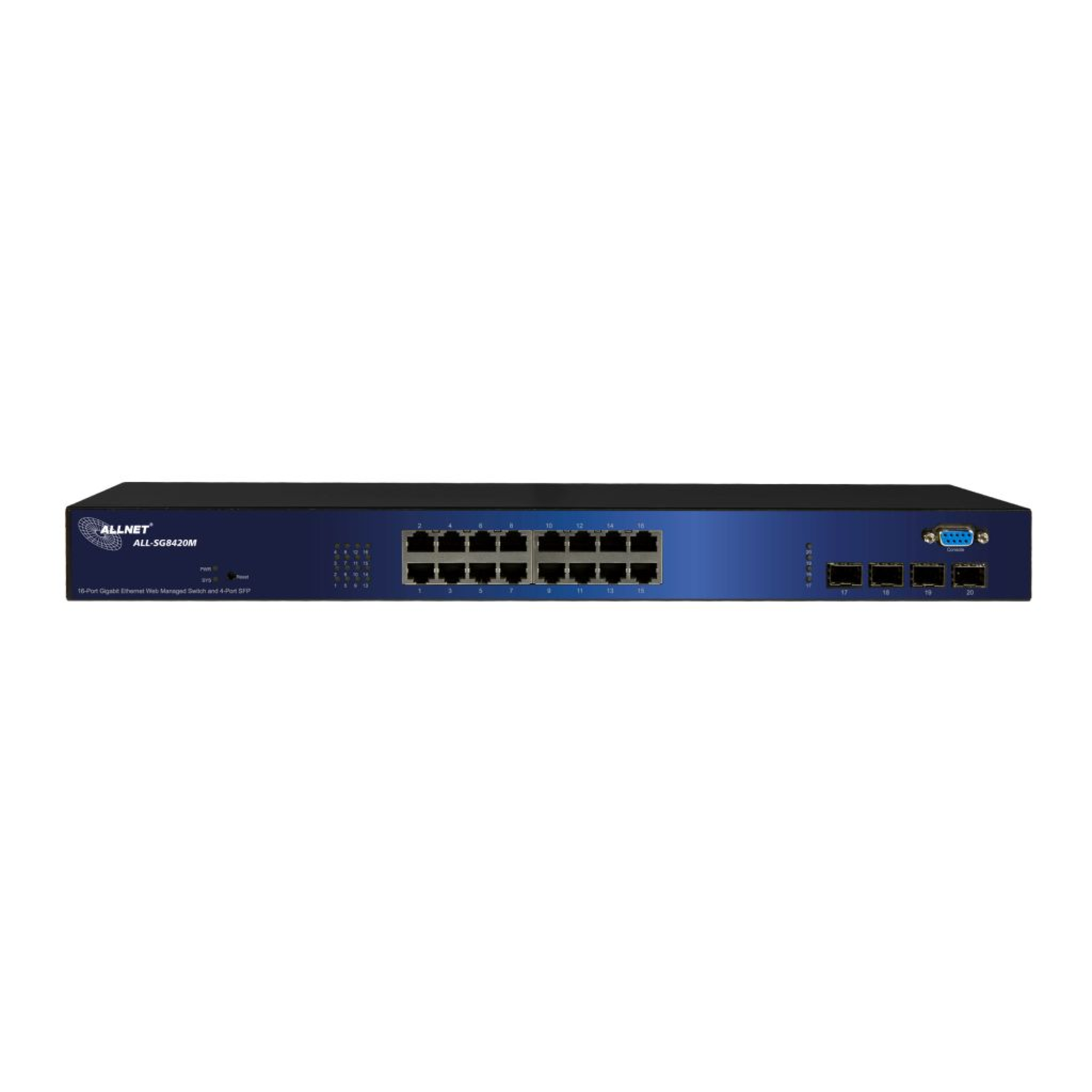ALLNET ALL-SG8420M Managed L2 Gigabit Ethernet 10-100-1000 Full Duplex Rack Mount 19U