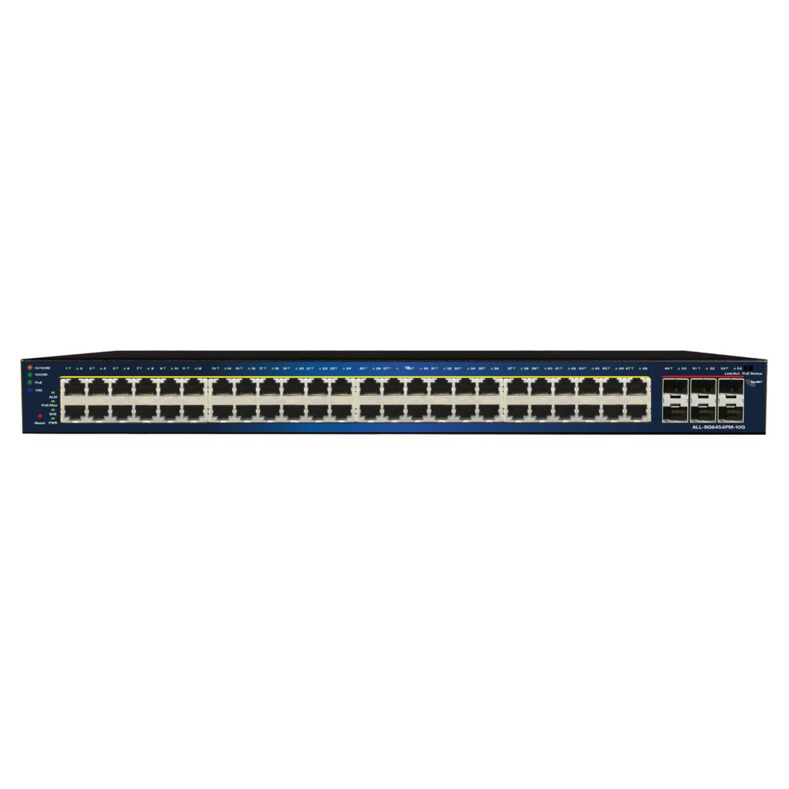 ALLNET Switch Smart Managed Layer2 54 Port 48x 1 GbE PoE Budget 800W at 6x Switch 216 Gbps