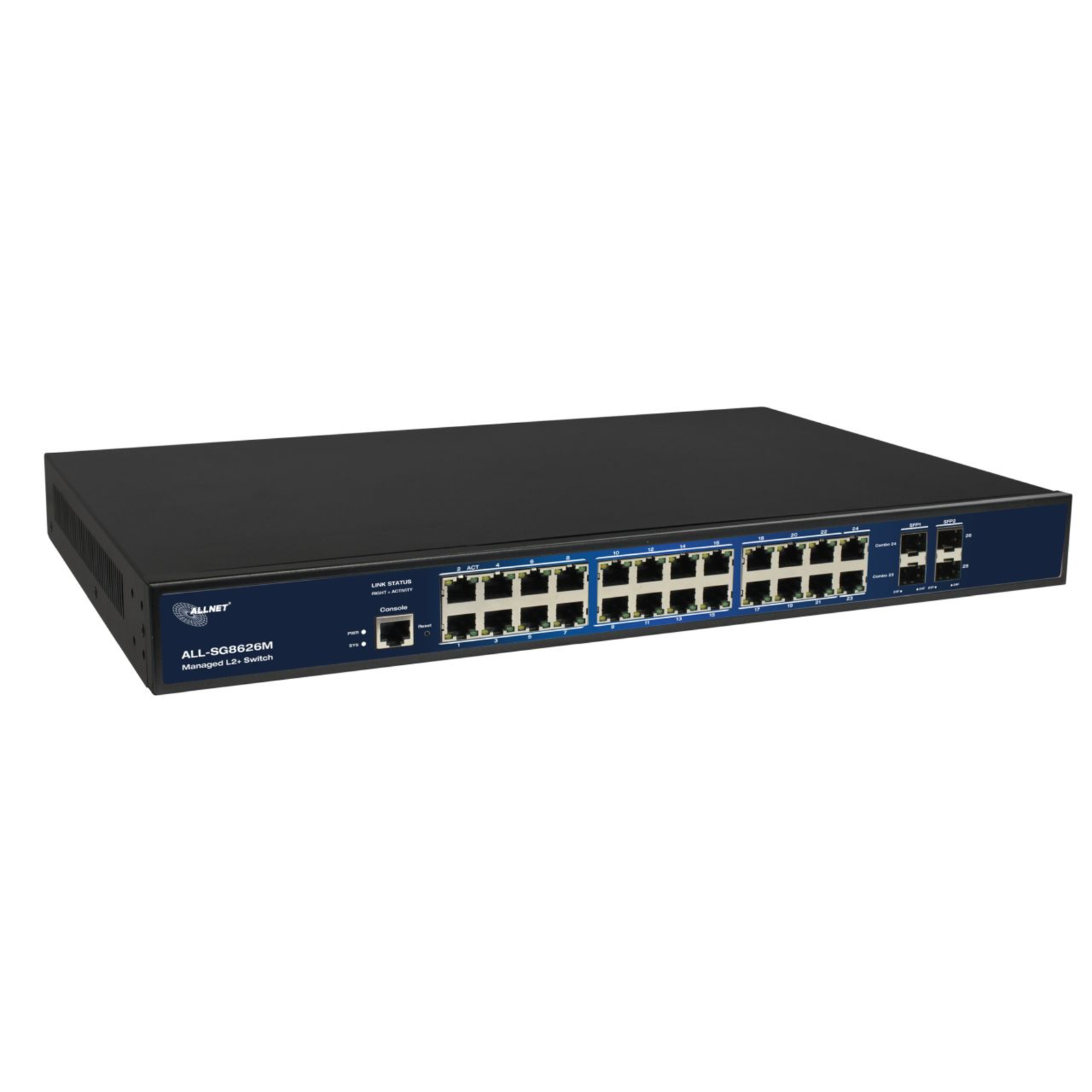 ALLNET Switch Full Managed 24 Port Gigabit 24x LAN 4x SFP Fanless 19