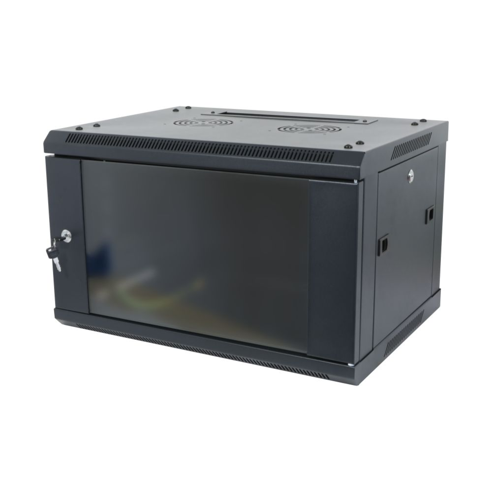 ALLNET 19 Wall-mounted Housing 6U W600 D450mm Disassembled (flat Pack) Black SMA Series
