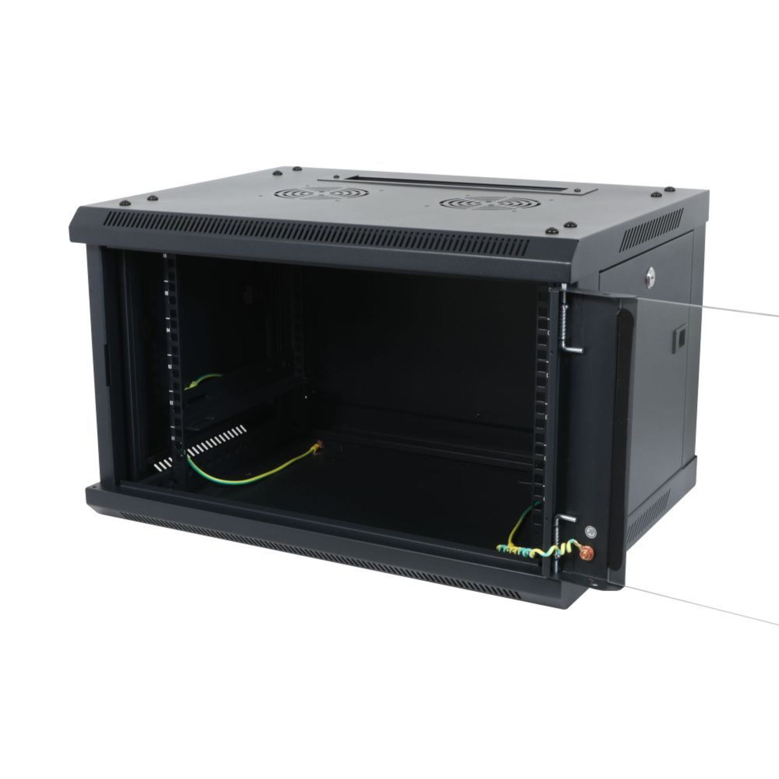 ALLNET 19 Wall-mounted Housing 9U W600 D450mm Disassembled (flat Pack) Black SMA Series