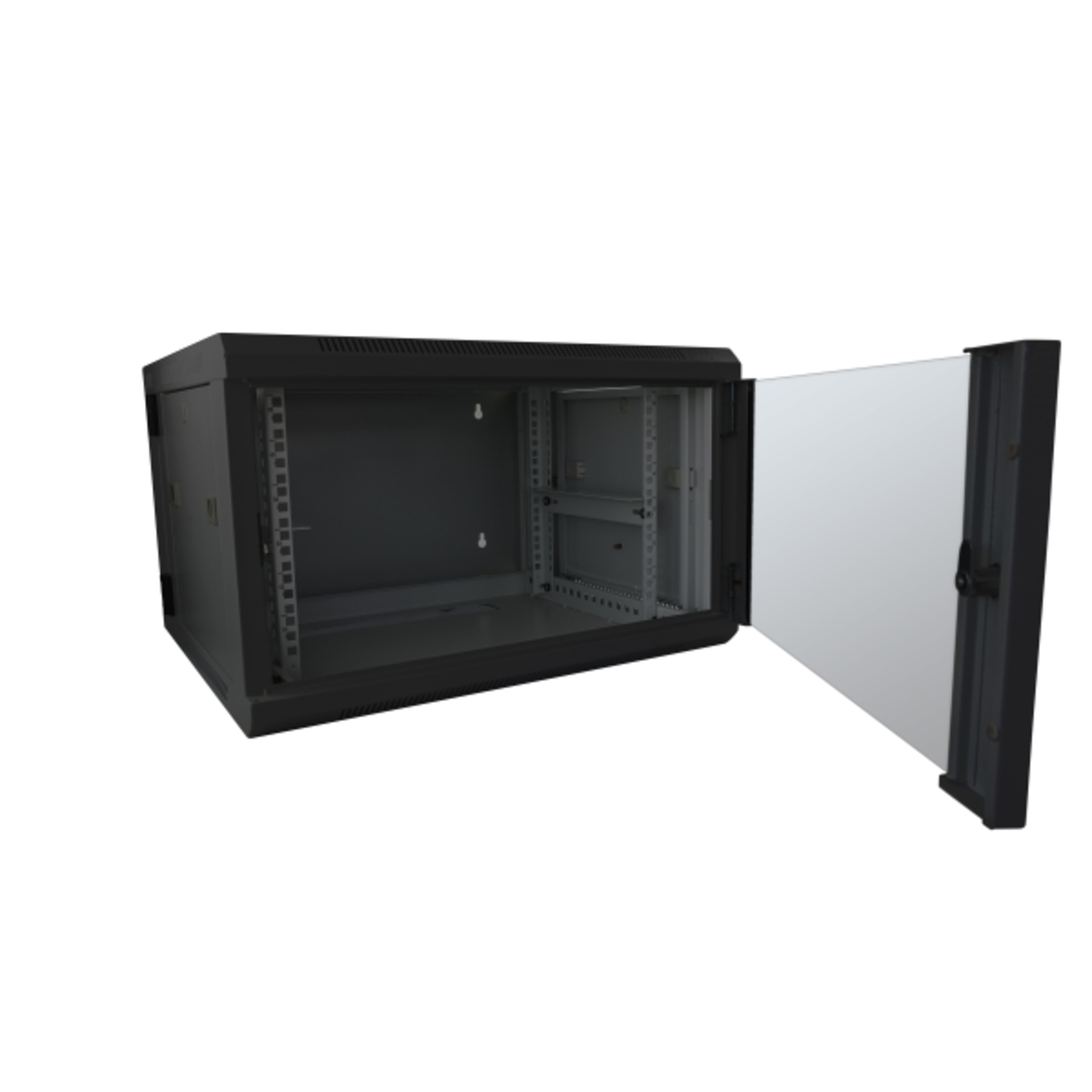 ALLNET 19 Wall-mounted Housing 6U W600 D600mm 2-piece Black SMB Series