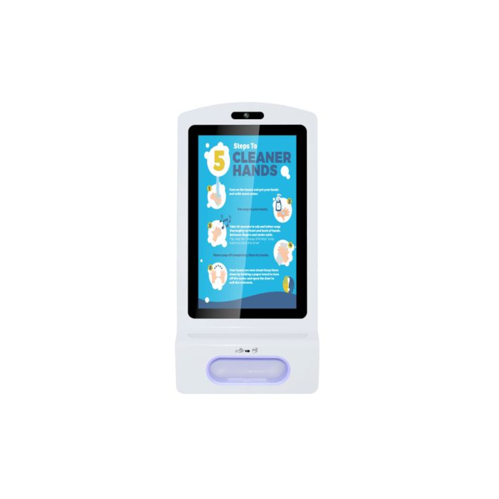 ALLNET Display 21-inch Disinfection Kiosk Terminal RK3288 Colour White without Stand