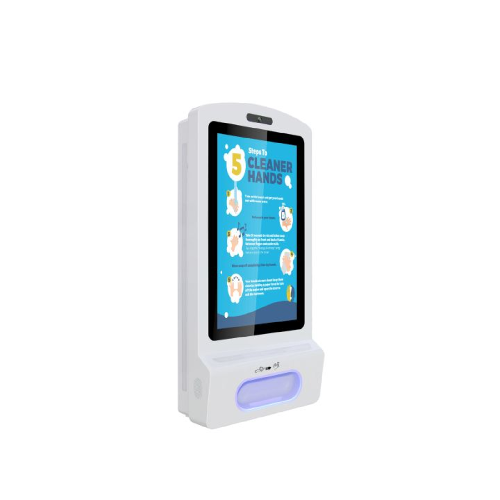 ALLNET Display 21-inch Disinfection Kiosk Terminal RK3288 Colour White without Stand