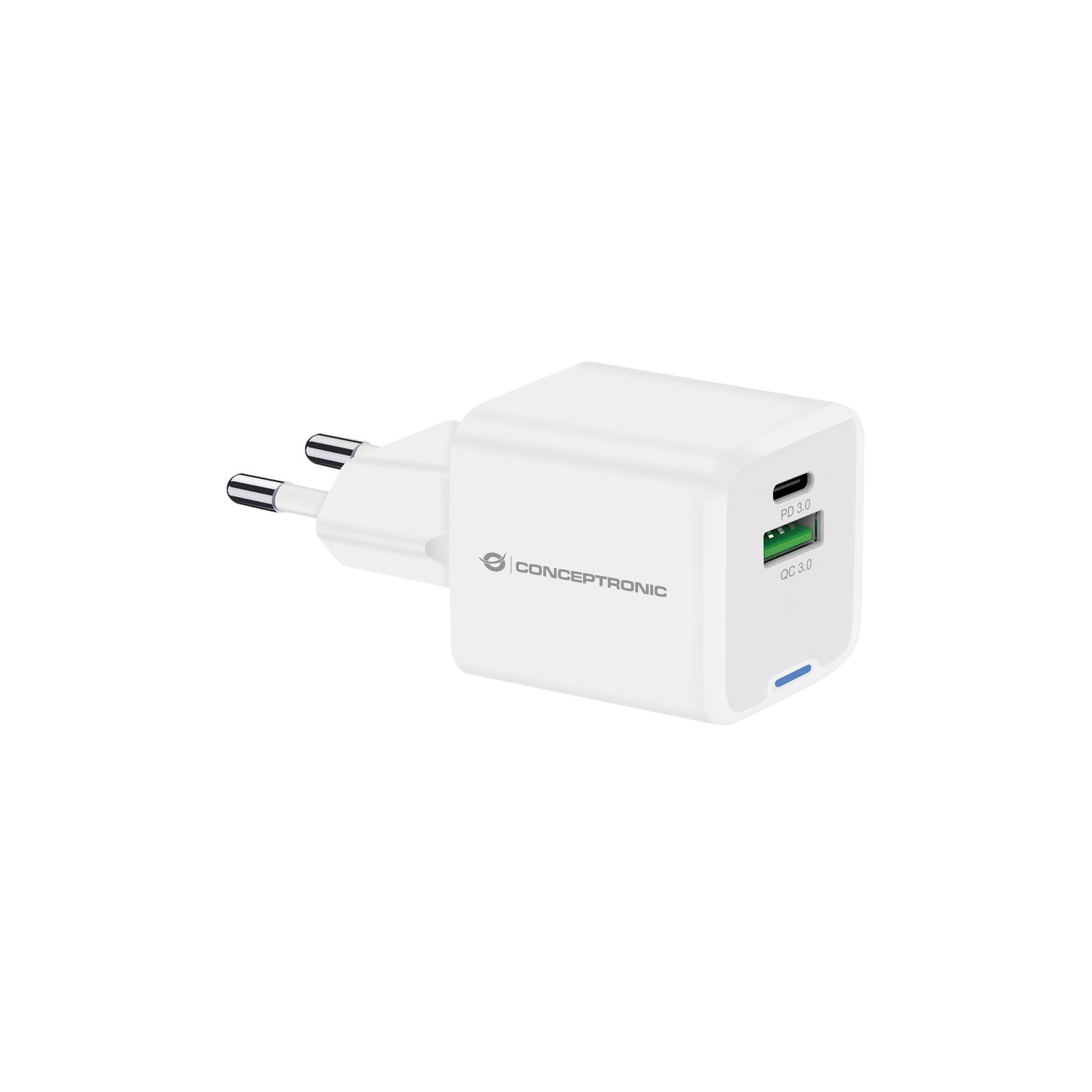 Conceptronic 2-port 20W Charger 1xUSB-C 1xUSB-A Desk PD Ws