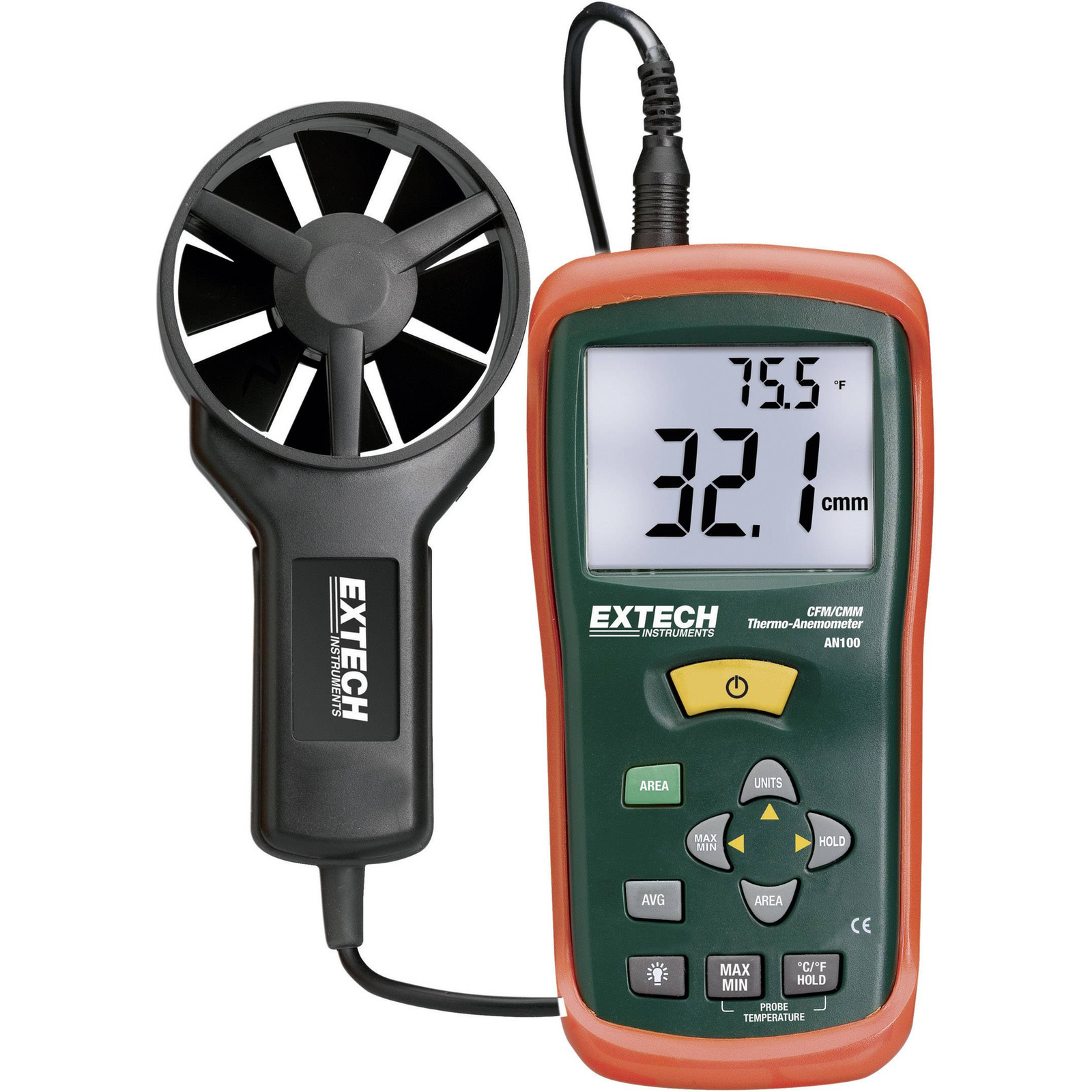 Extech AN100 Anemometer 0.4 to 30 M/s