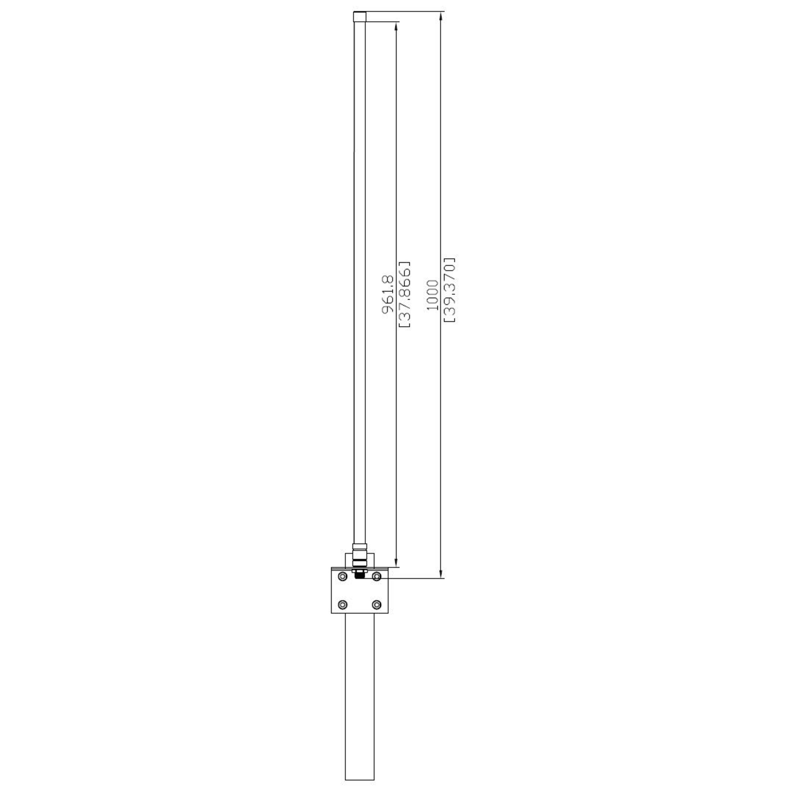 ALLNET Antenna 868MHz 7.3dbi N-Female Omnidirectional Omnidirectional ANT-868-7 Omnidirectional