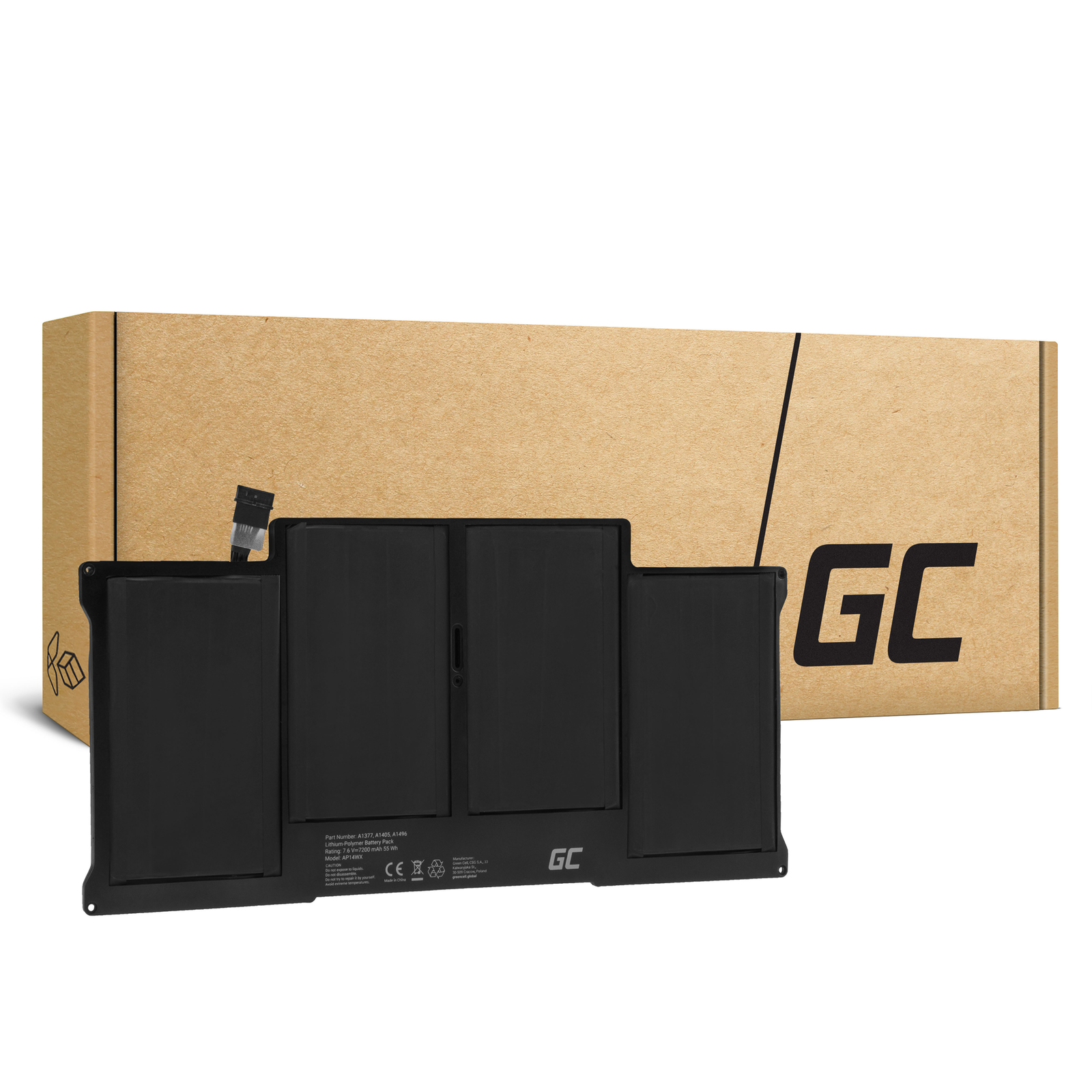 Greencell Laptop Battery A1369 A1466 for Apple MacBook Air 13 7.6V 54.4Wh