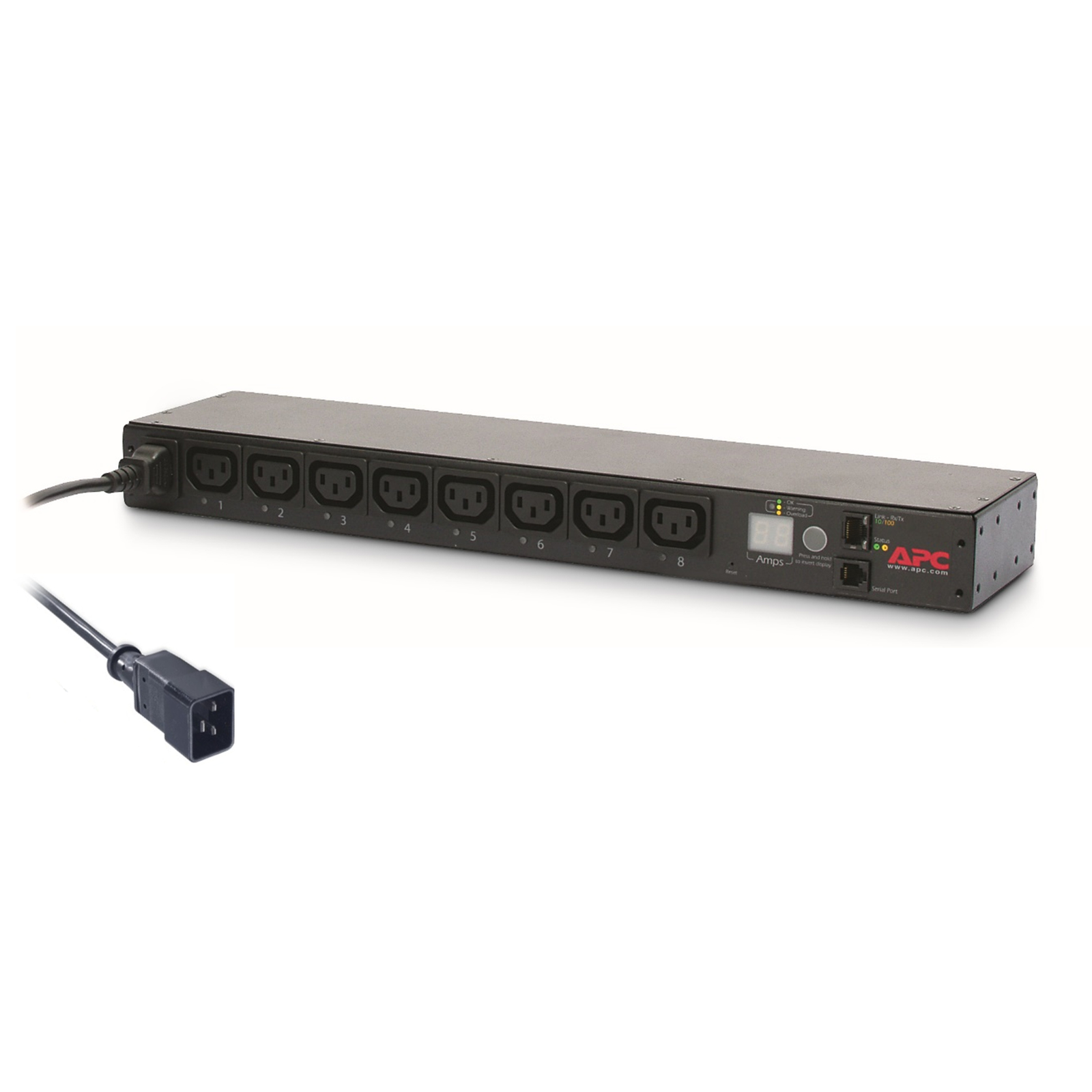 APC Measuring Device Modified 0U-1U Horizontal-Vertical Black 8 AC Outlets C13 Coupler