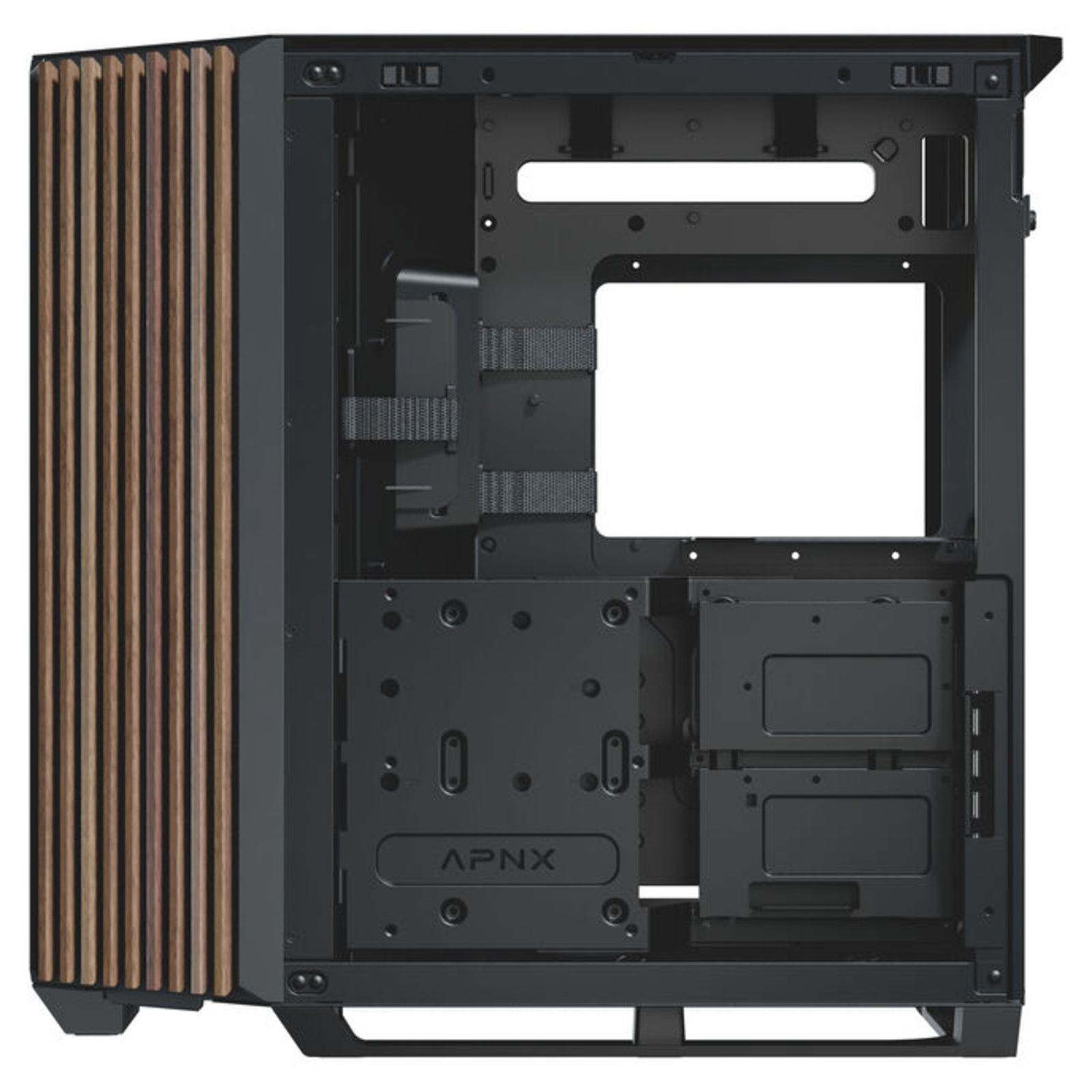 APNX V1-W Black Wood PC Case