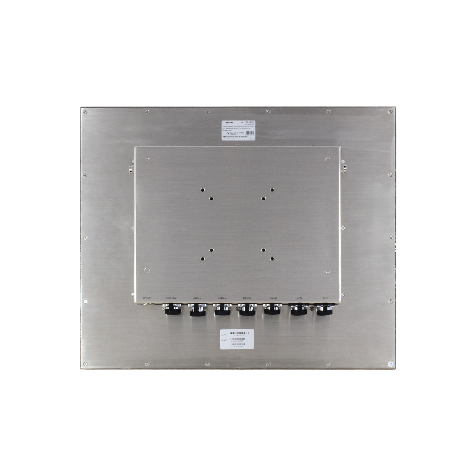 ALLNET AIO IPC Industrial Windows/Linux IP67 Stainless Steel Core Core I5 2.4 GHz