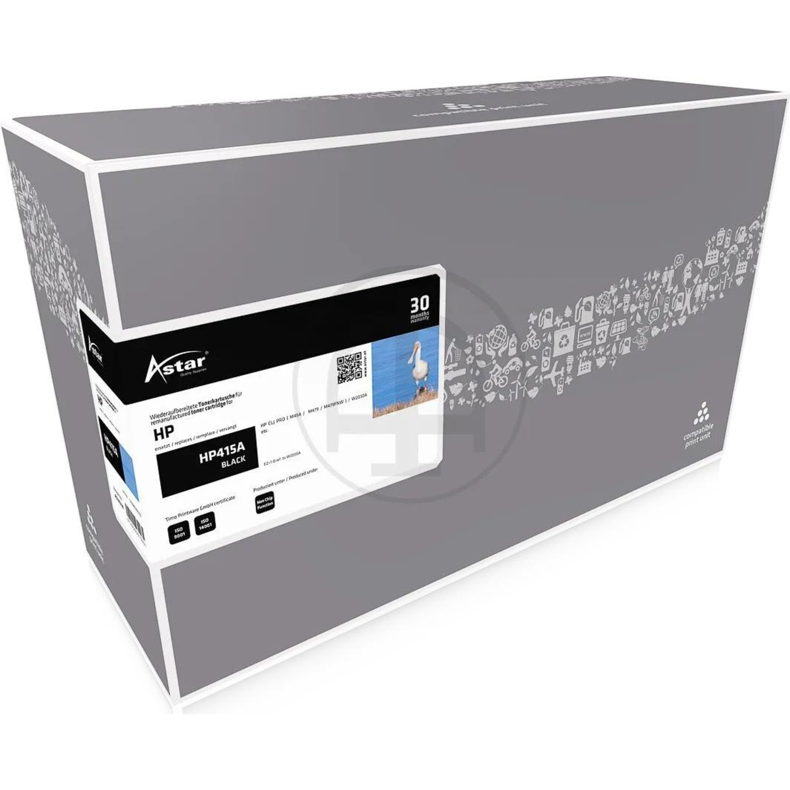 ASTAR AS20238 HP LJ PROM454 CARTR BK ST W2030A/HP415A 2400Pages Standard (AS20238)