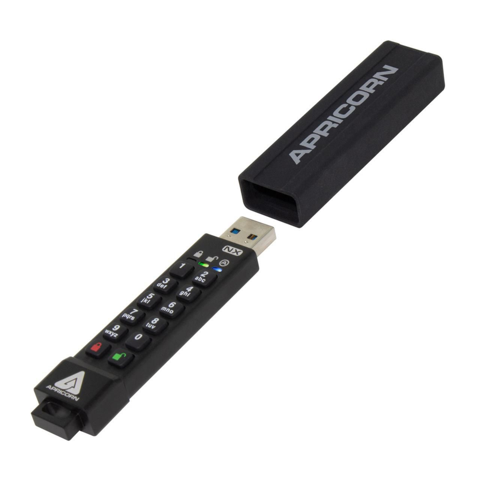 Apricorn Aegis Secure Key 3NX 16 GB USB Type-A 3.2 Gen 1 3.1 Gen 1 77 MB-s Cap Black