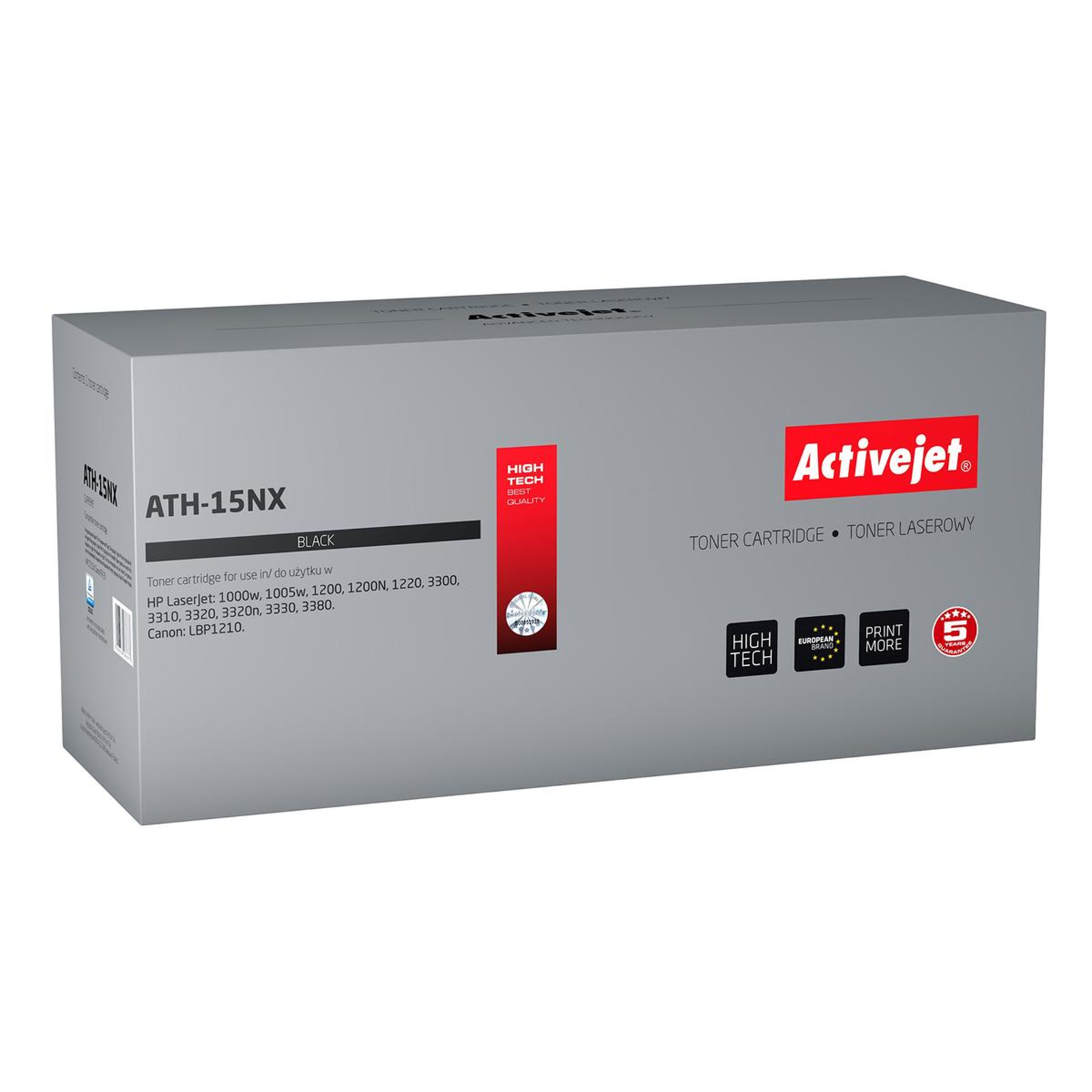 Activejet ATH-15NX Toner Replacement HP 15X C7115X Canon EP-25 Supreme 4200 Pages Black