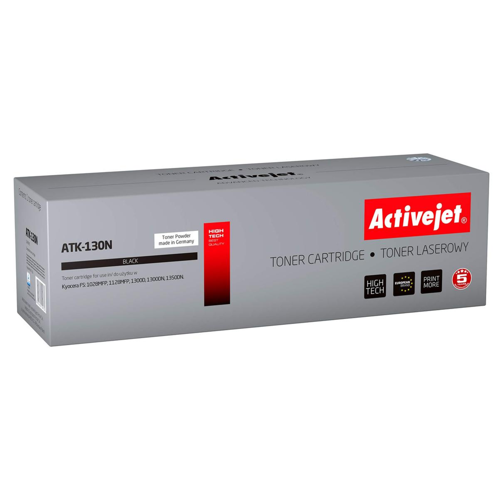 Activejet ATK-130N Toner (replacement for Kyocera TK-130 Supreme 7200 Pages Black)