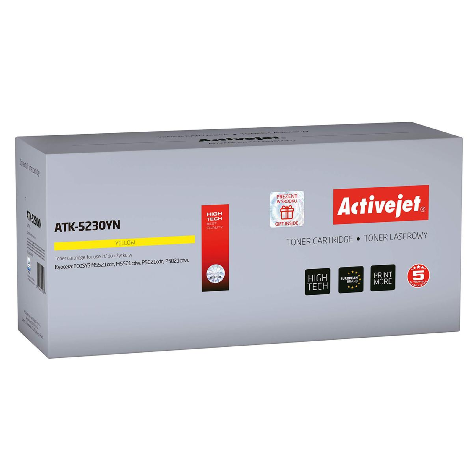 Activejet ATK-5230YN Toner Kyocera TK-5230Y Replacement Supreme 2200 Pages