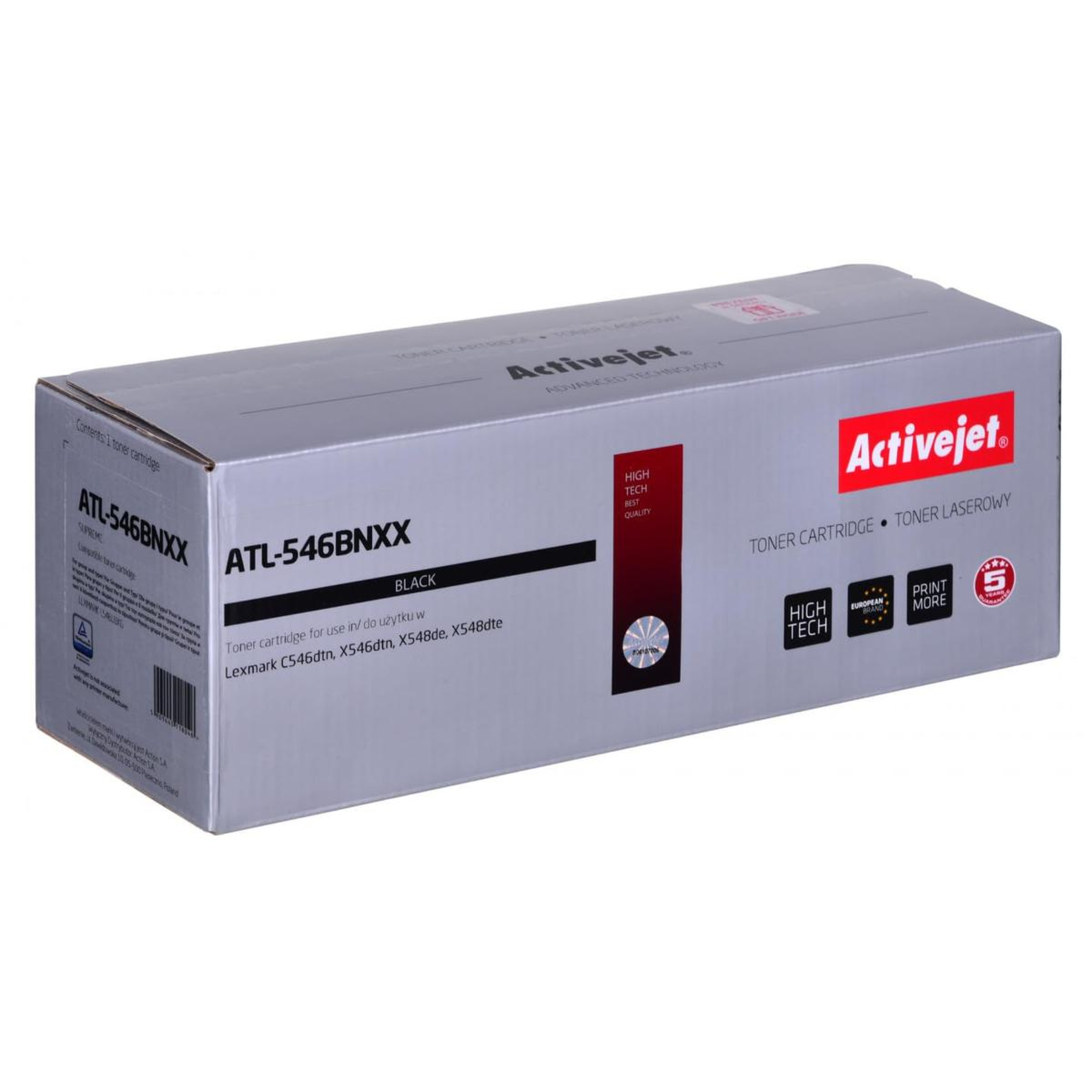 Activejet ATL-546BNXX Toner Replacement LEXMARK C546U1KG Supreme 8000 Pages Black
