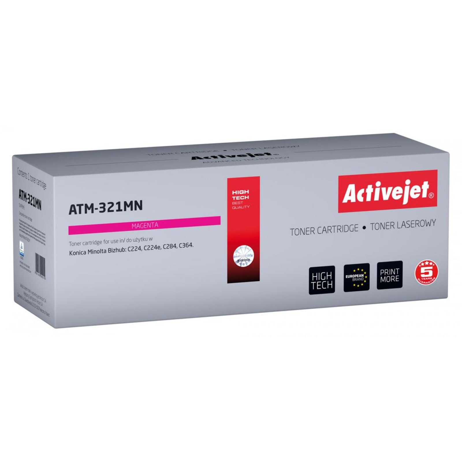 Activejet ATM-321MN Toner Replacement Konica Minolta TN321M Supreme 25000 Pages Red