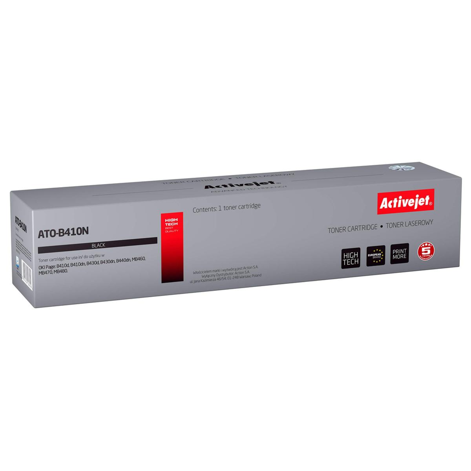 Activejet ATO-B410N Toner (Replacement OKI 43979102 Supreme 3,500 Pages Black)
