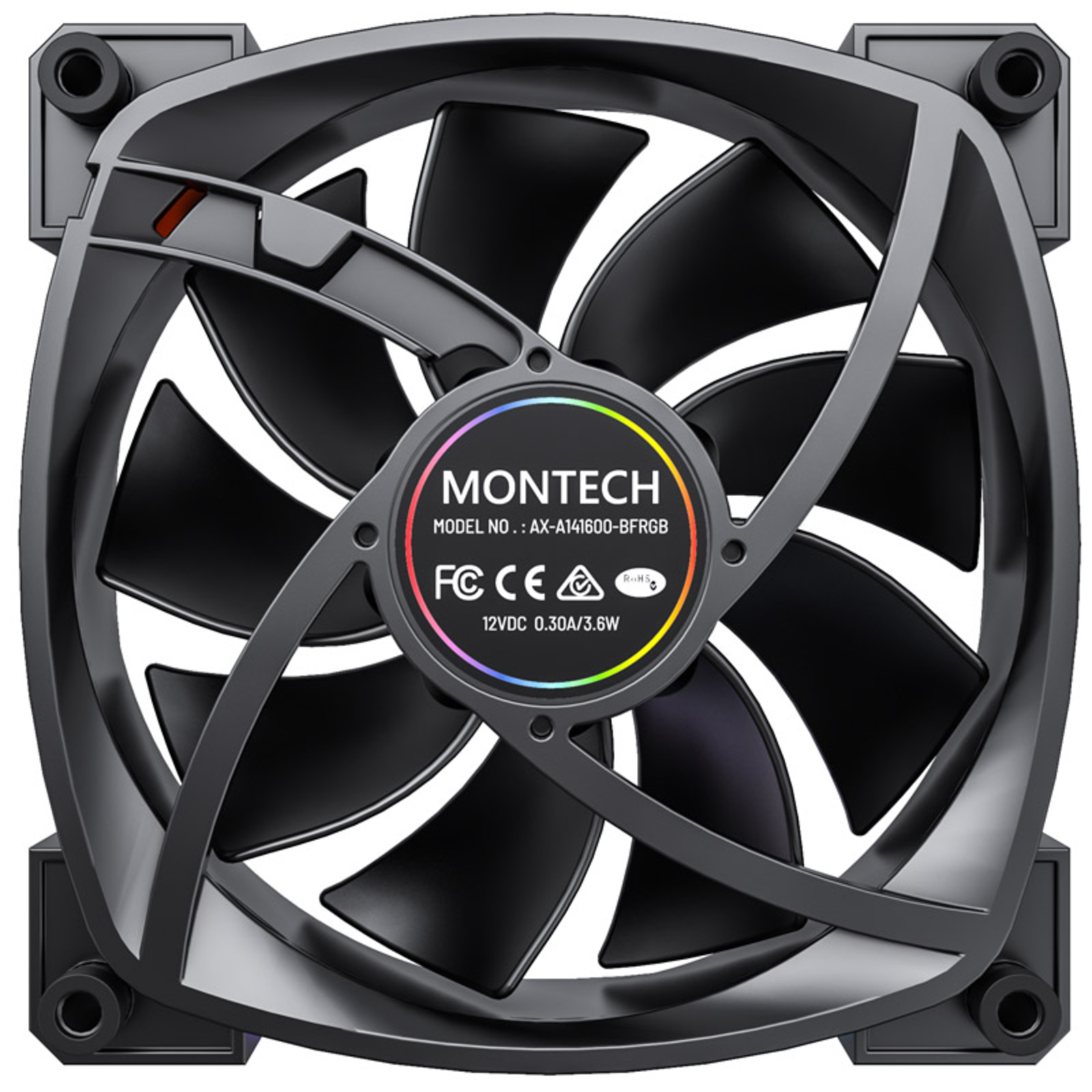 Montech AX140 PWM ARGB Fan 140mm Black