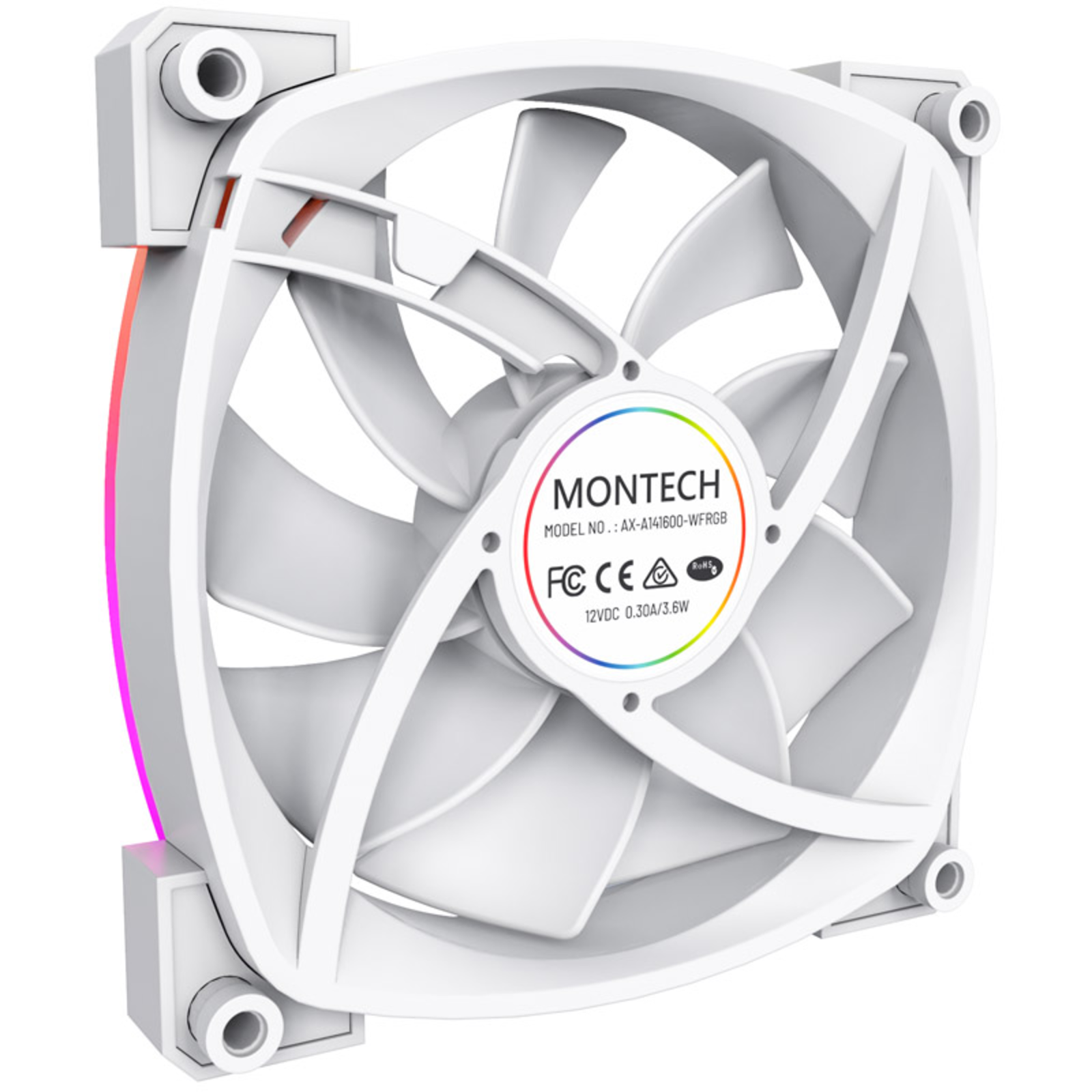 Montech AX140 PWM ARGB Fan 140mm White