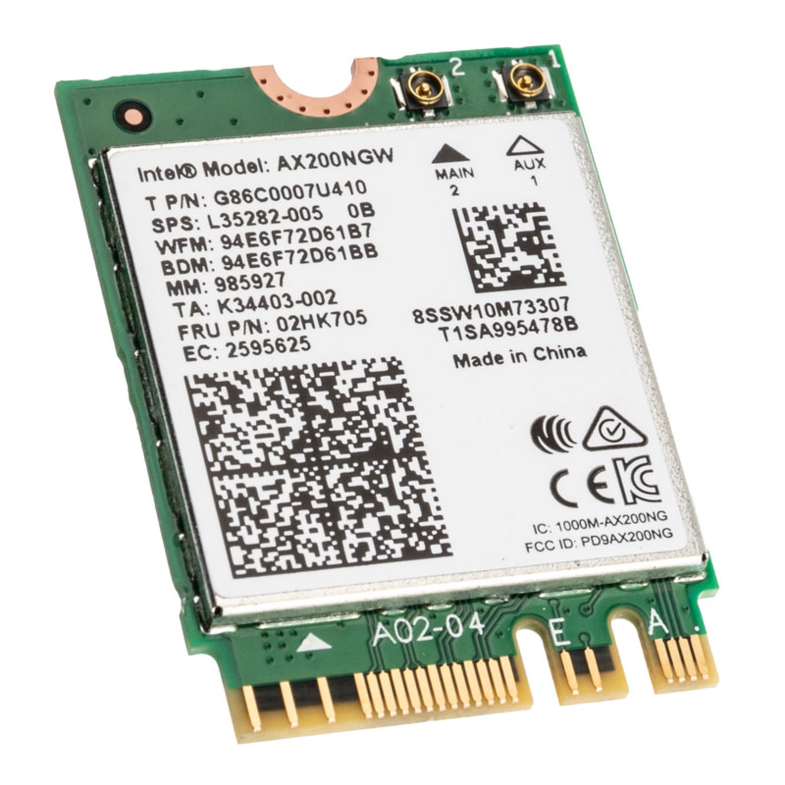 Intel Wi-Fi 6 AX200 Networkadapter Wireless