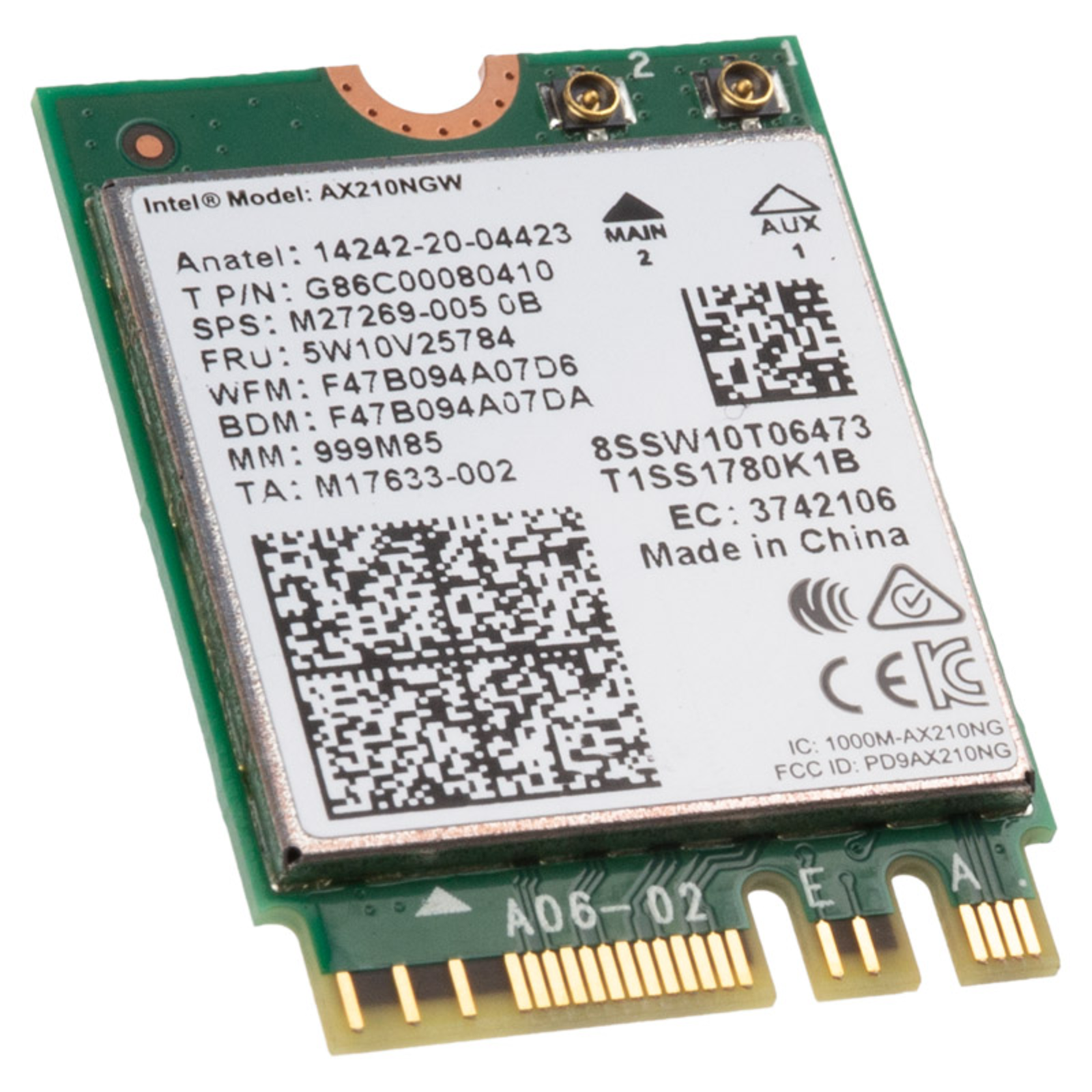 Intel Wi-Fi 6E AX210 2.4Gbps