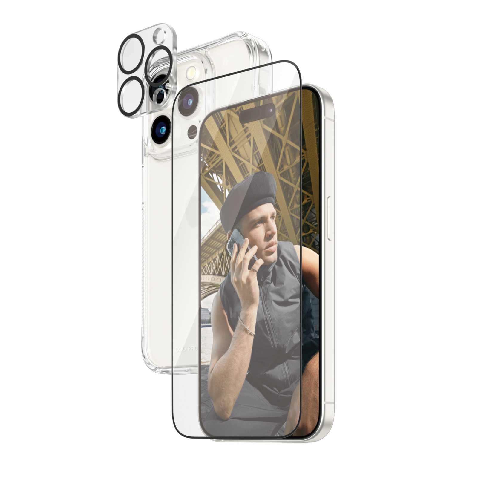 PanzerGlass Monitor Objectiv Predector Set Black transparent IPhone 15 Pro