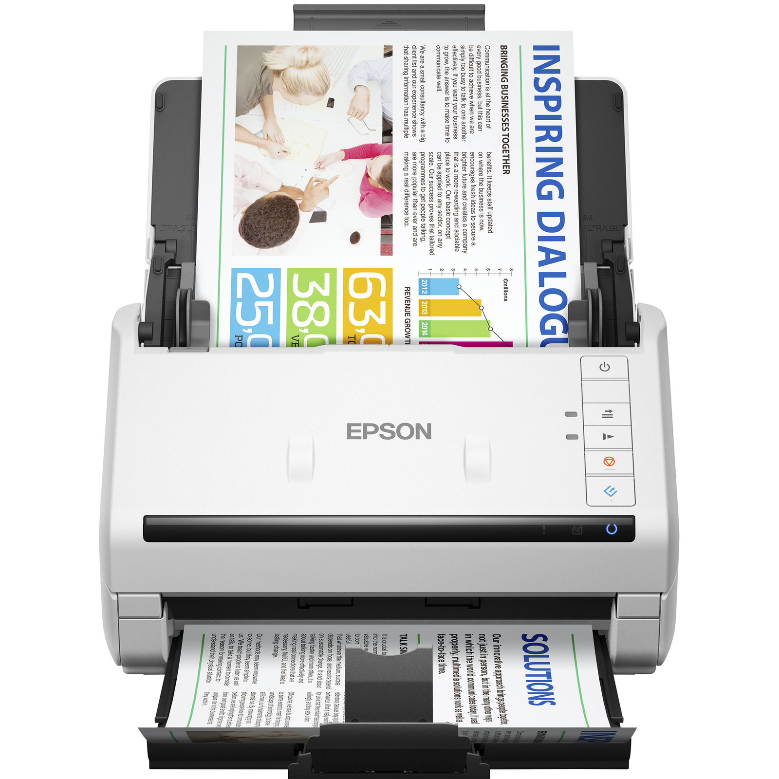 Epson WorkForce DS-770II Document Scanner Duplex 215.9x6096mm 600 Dpi 45 Ppm Monochrome