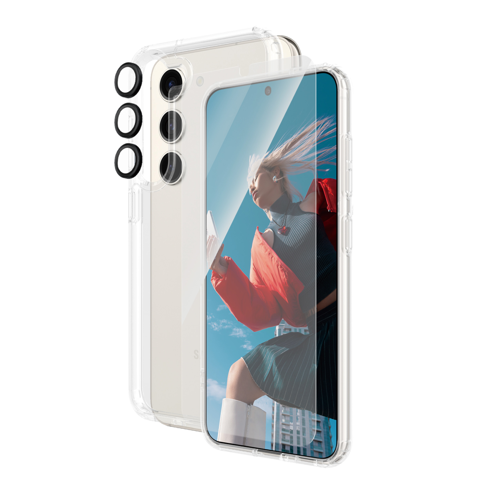 PanzerGlass 3-in-1 Pack Samsung Galaxy S24 Ultra-Wide Fit