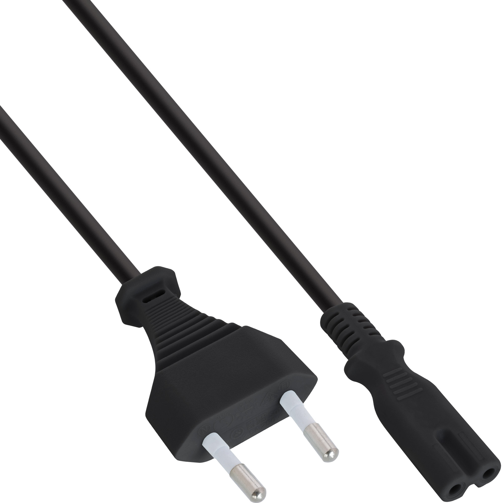 InLine Power Cable Euro Plug (S) to IEC 60320 C7 3 M Black (Pack of 45)