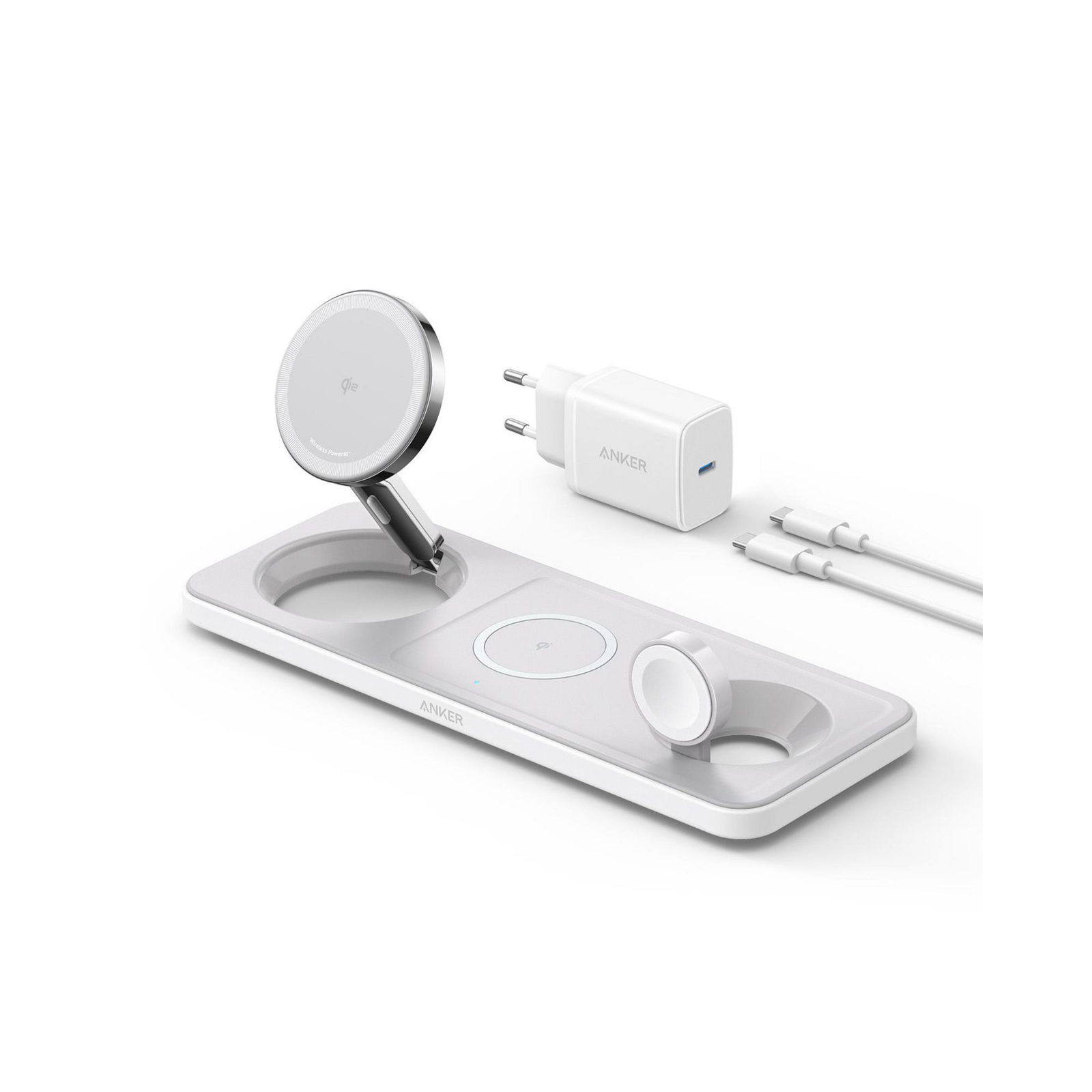 Anker MagGo 3-in-1 Charger Pad 15W Qi2 White