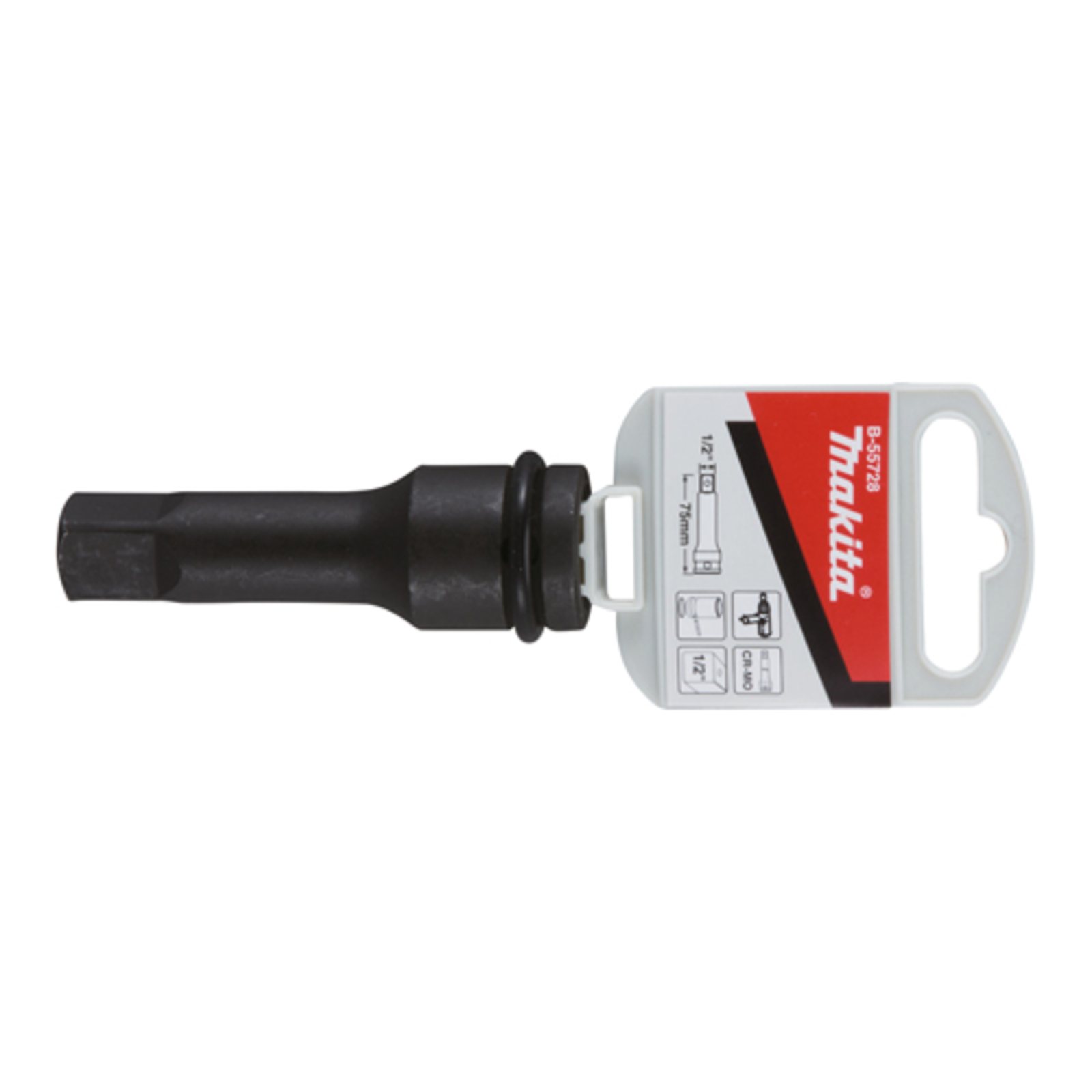 Makita IMPACT B-55728 12 Socket Wrench Adapter Length 75.0 Mm (B-55728)
