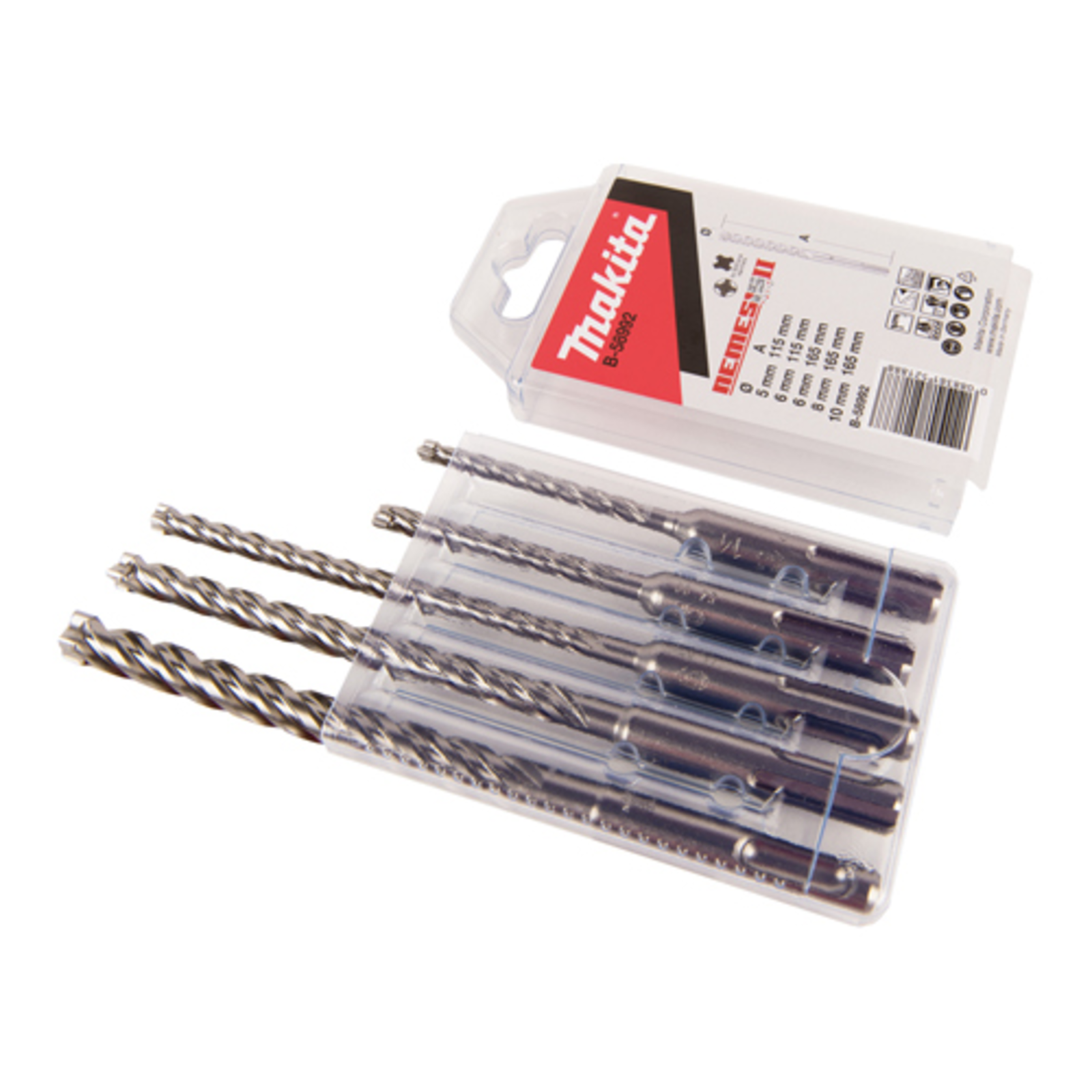 Makita NEMESIS 2 SDS+ Hammer Drill Bit Set B-58992 Silver 5-piece