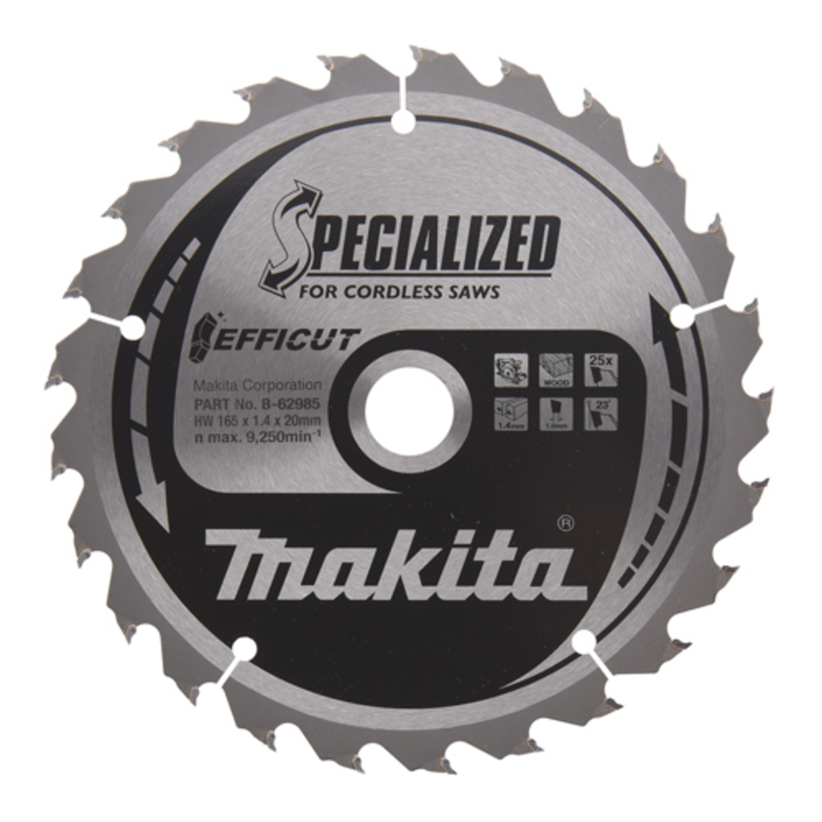 Makita B-62985 EFFICUT Saw Blade 165x20x25Z