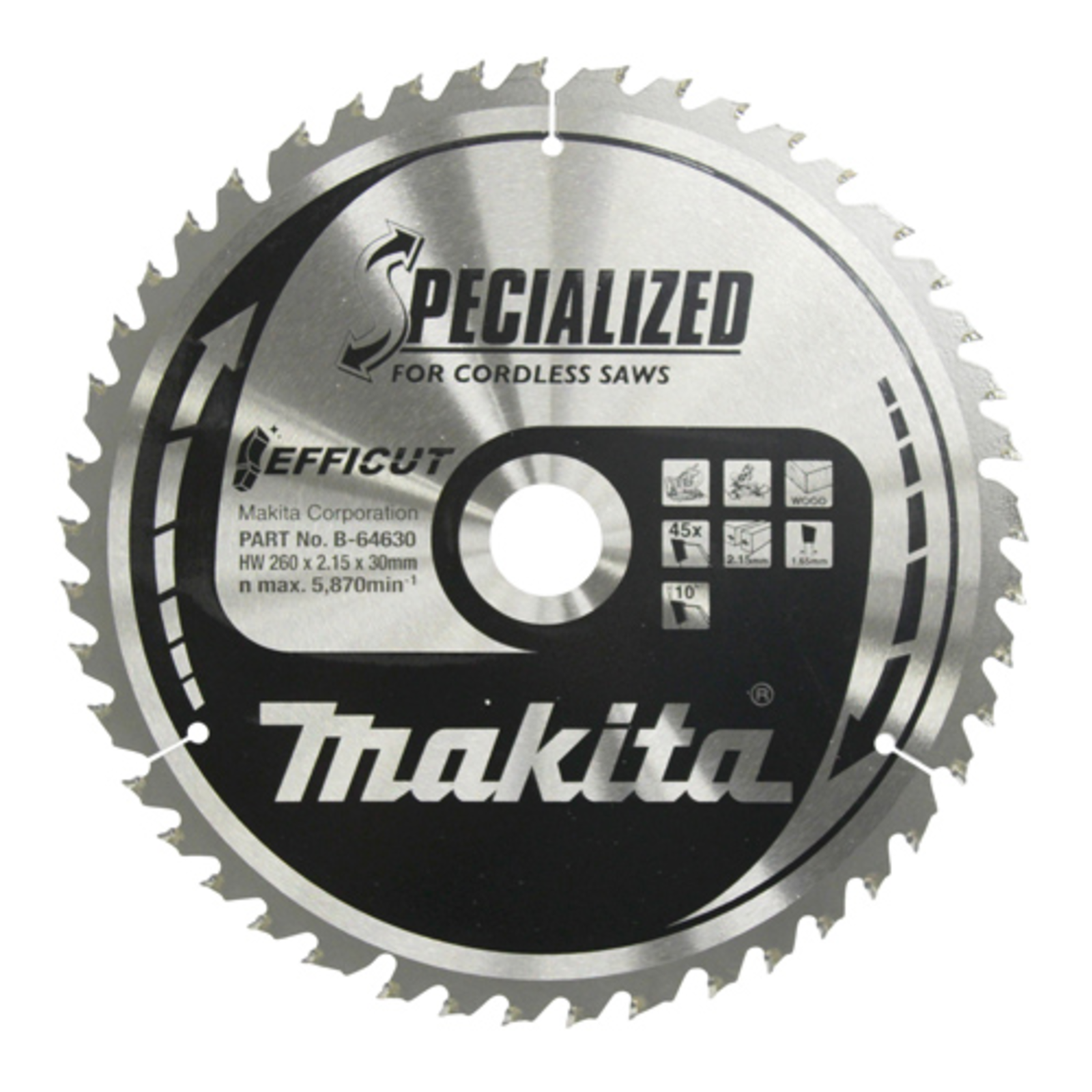 Makita Specialized EFFICUT Circular Saw Blade for Wood Metal