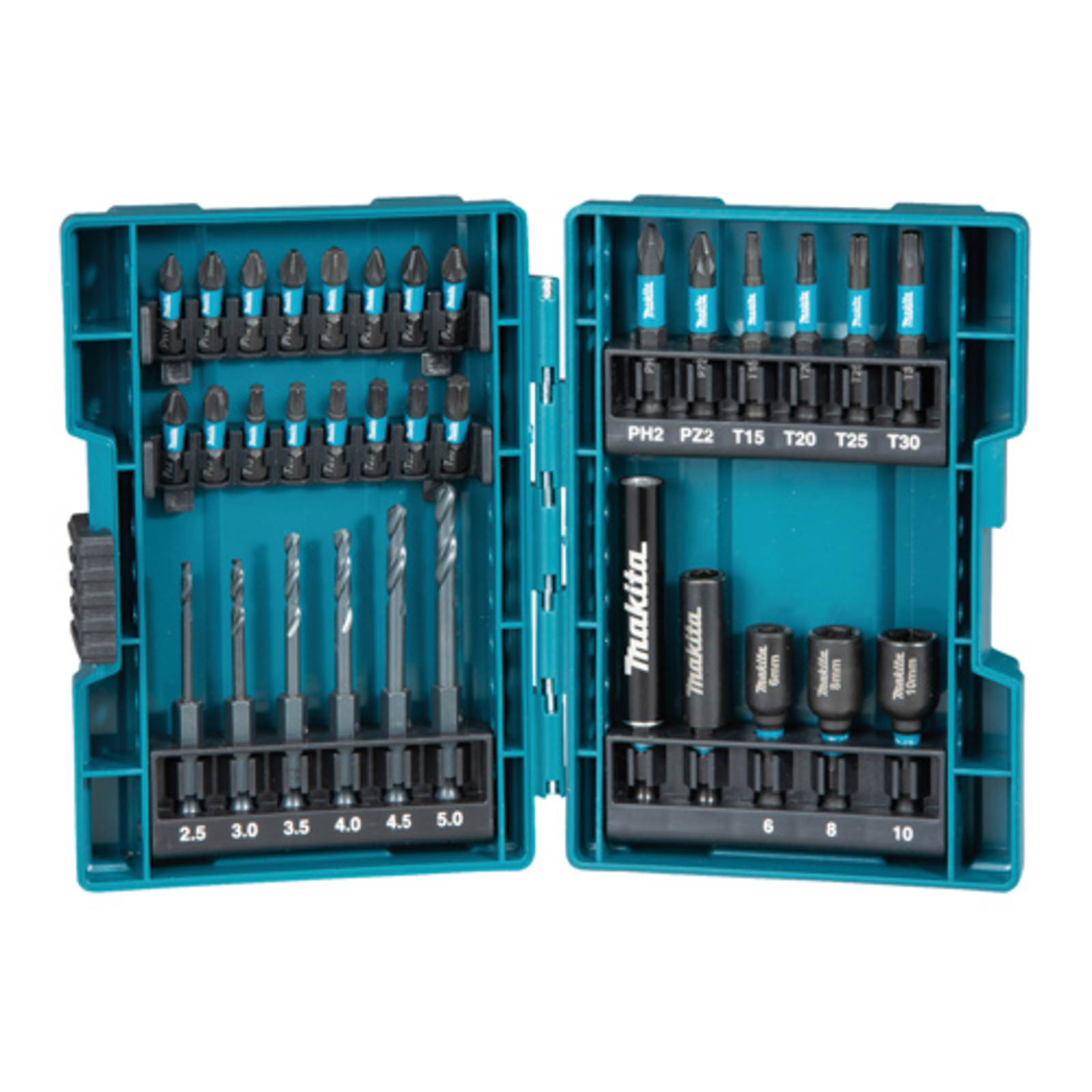 Makita Impact Black Screwdriver Bit And Bit Holder Set